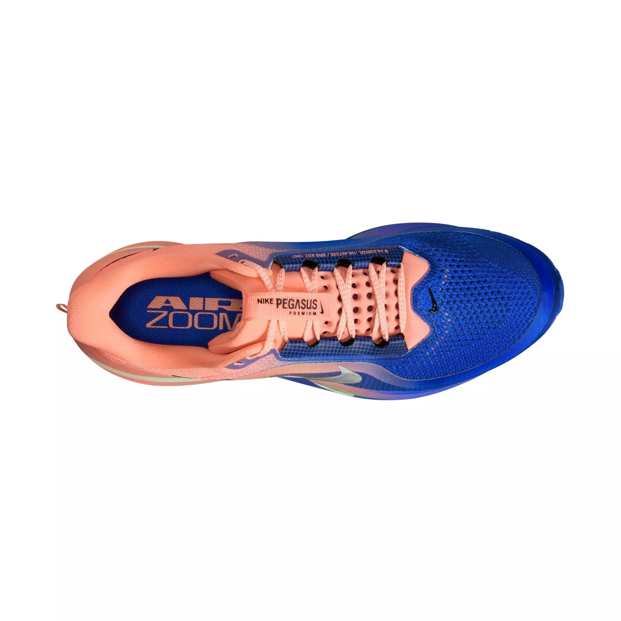 Nike Pegasus Premium "Racer Blue/Black/Atomic Pink/Volt Tint" Men's Running Shoe - WHITE/ORANGE
