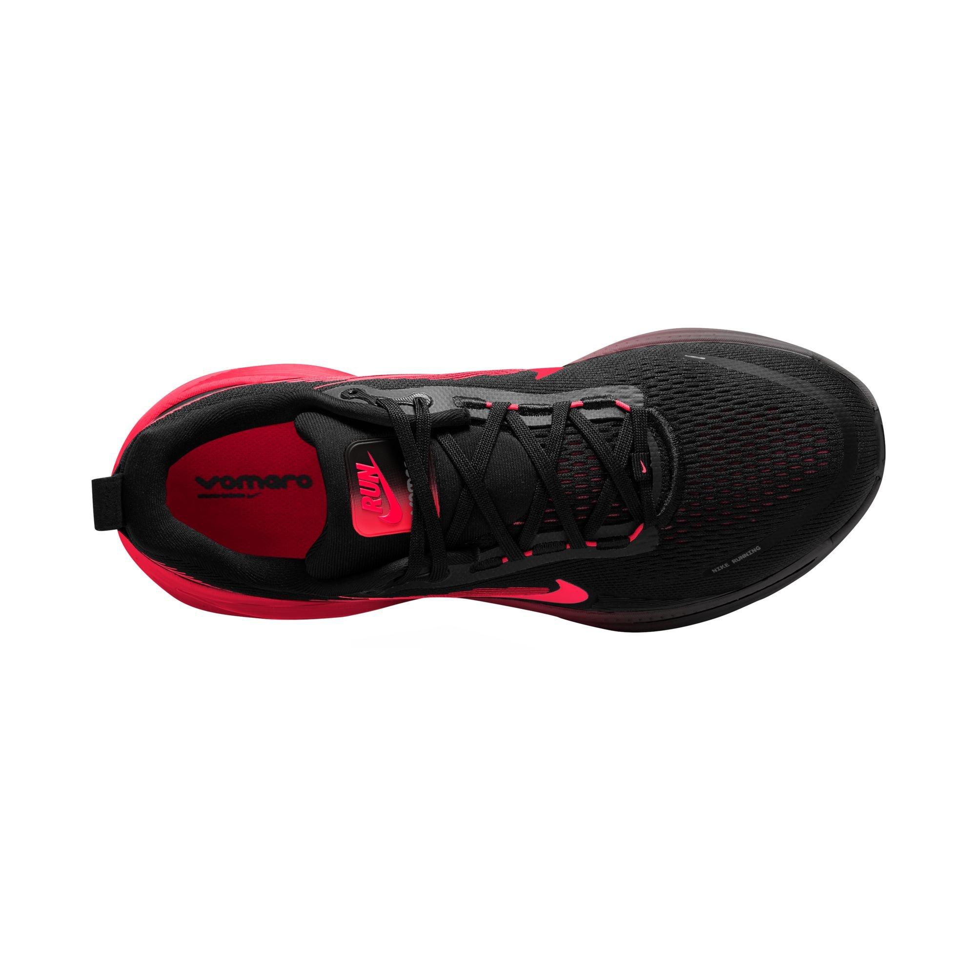 Nike Vomero 18 "Black/Bright Crimson/University Red" Men's Road Running Shoe - BLACK/RED Thumbnail View 8