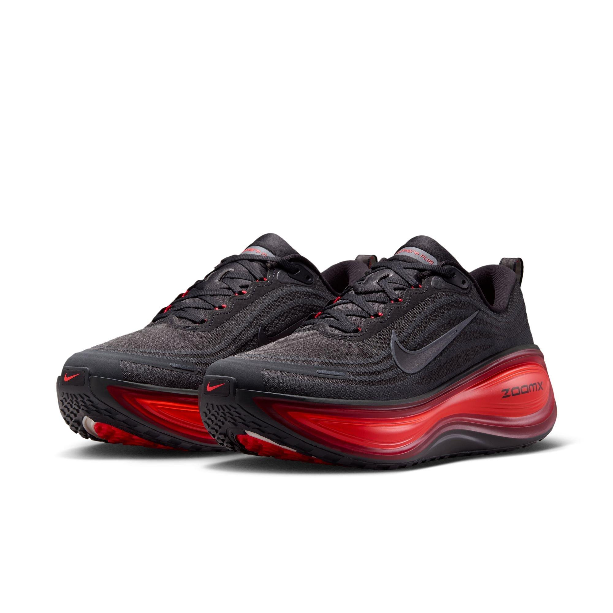 Nike Vomero Plus "Anthracite/Black/Bright Crimson" Men's Road Running Shoe - BLACK/RED Thumbnail View 5