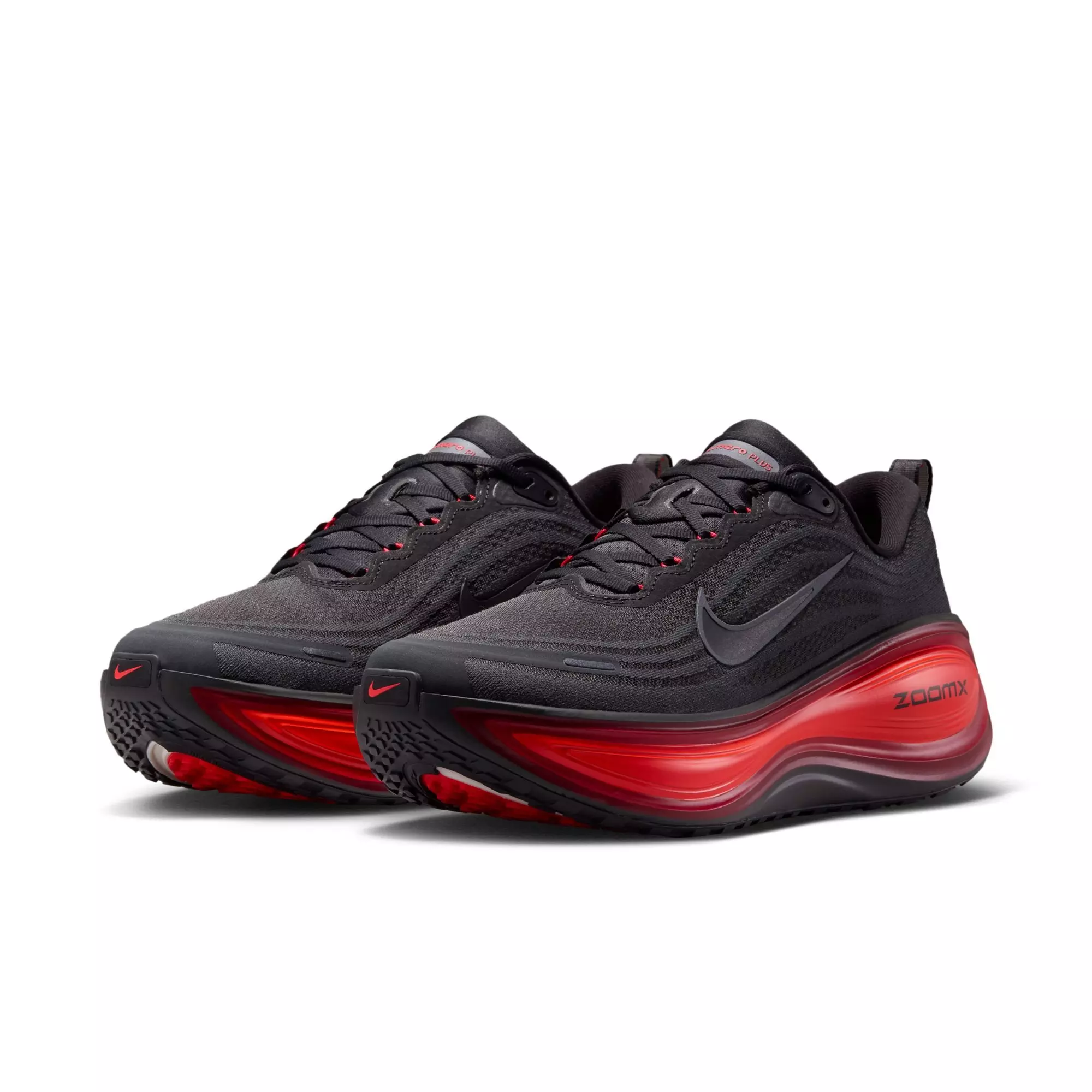 Nike Vomero Plus "Anthracite/Black/Bright Crimson" Men's Road Running Shoe - BLACK/RED