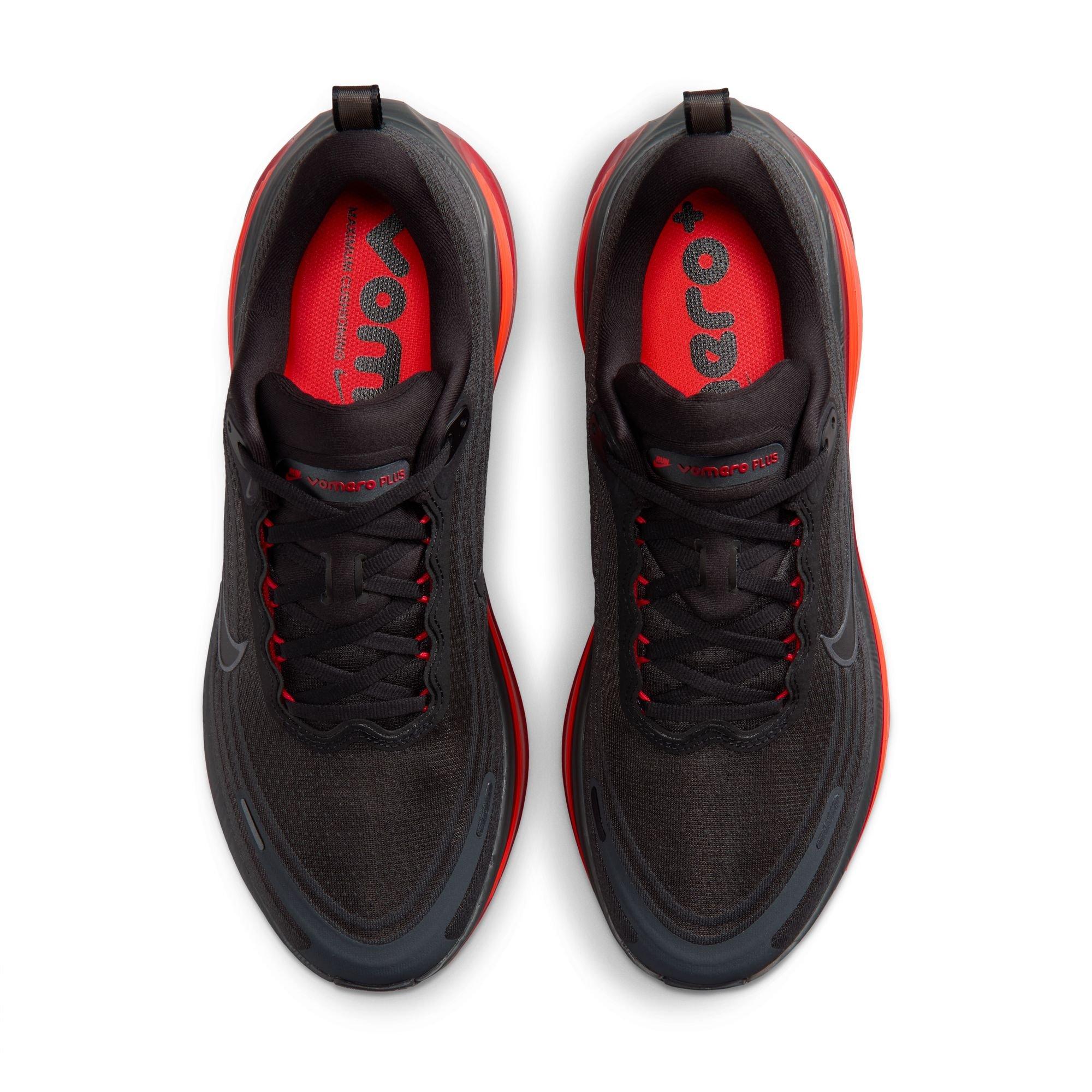 Nike Vomero Plus "Anthracite/Black/Bright Crimson" Men's Road Running Shoe - BLACK/RED Thumbnail View 6