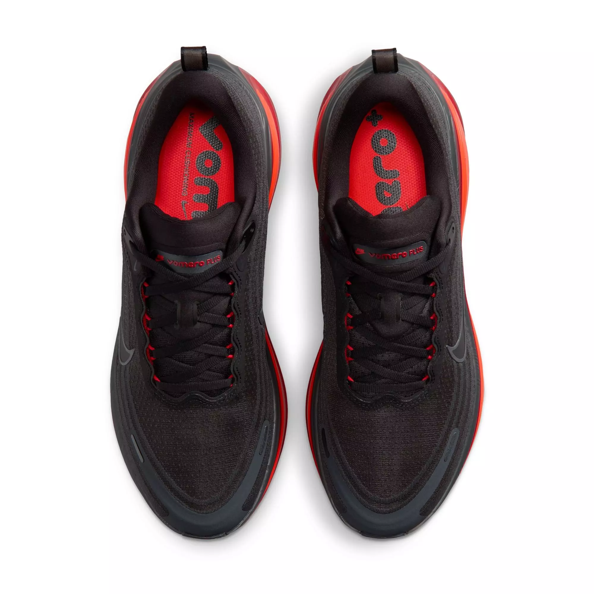 Nike Vomero Plus "Anthracite/Black/Bright Crimson" Men's Road Running Shoe - BLACK/RED