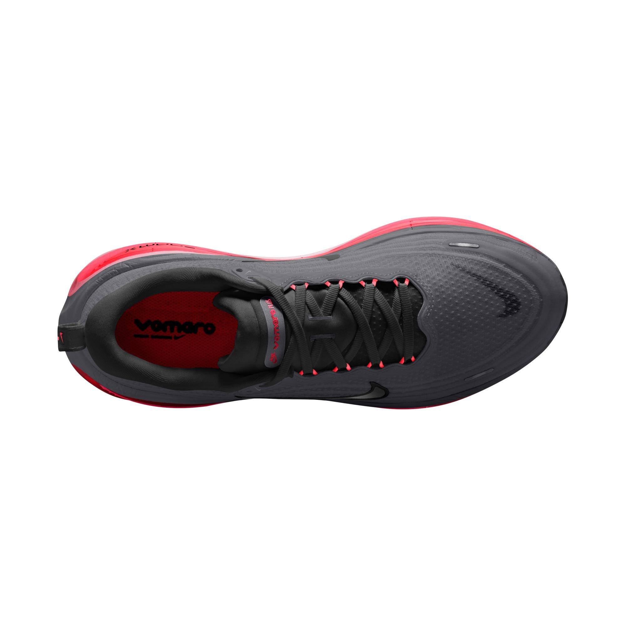 Nike Vomero Plus "Anthracite/Black/Bright Crimson" Men's Road Running Shoe - BLACK/RED Thumbnail View 8