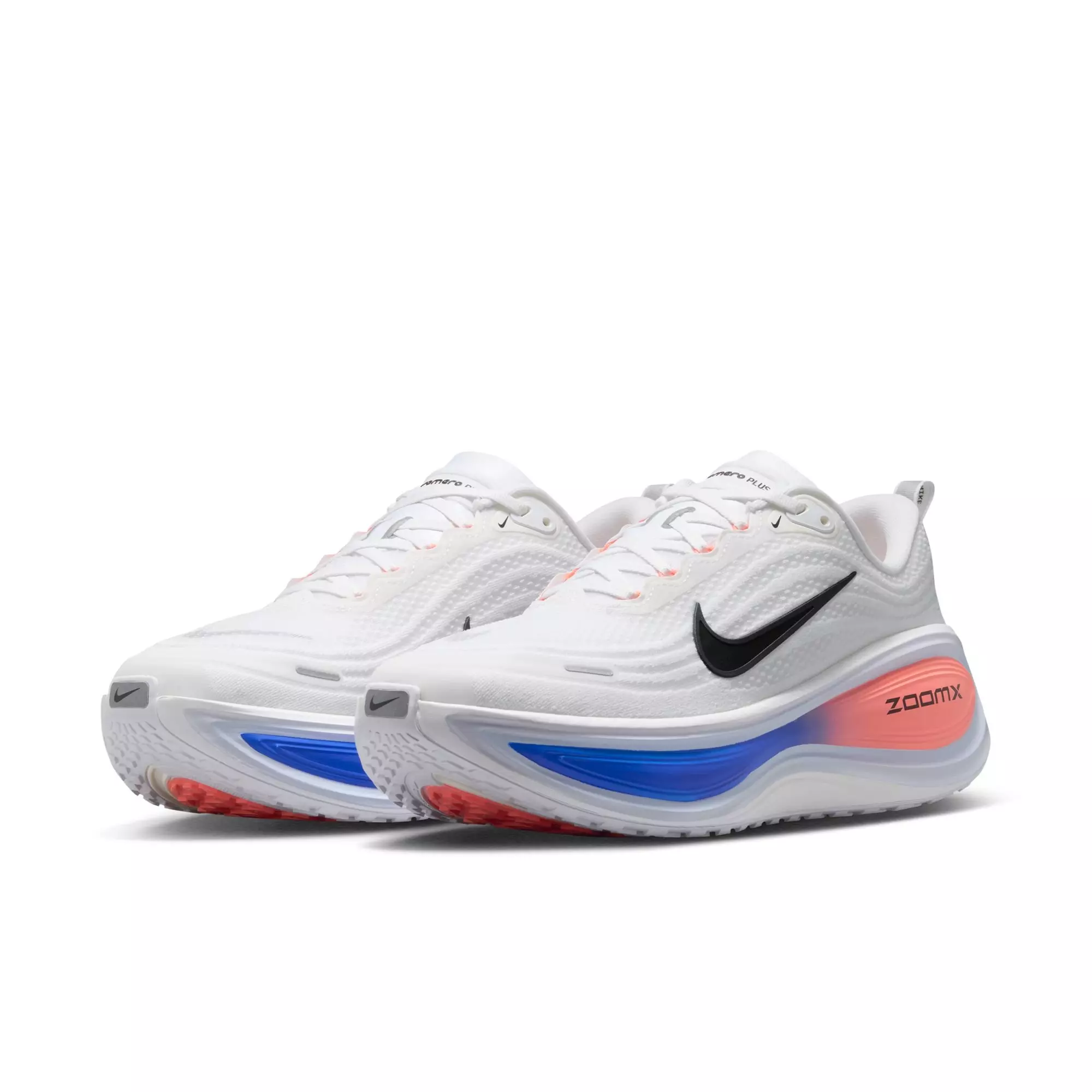 Nike Vomero Plus "White/Black/Atomic Pink/Racer Blue" Men's Road Running Shoe - WHITE/ORANGE