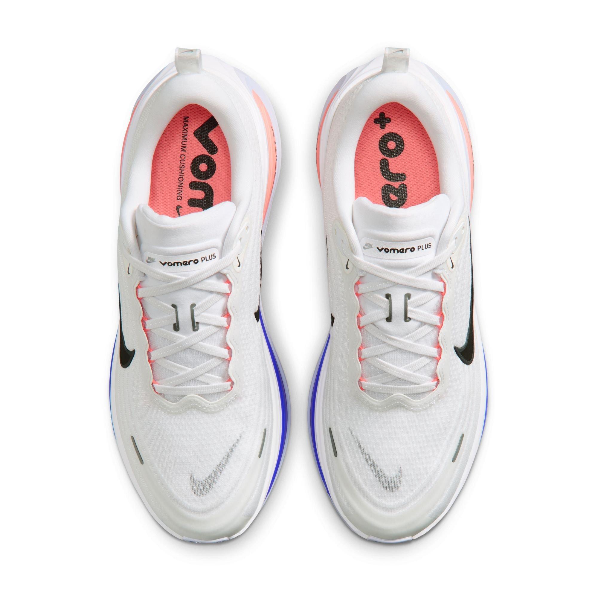 Nike Vomero Plus "White/Black/Atomic Pink/Racer Blue" Men's Road Running Shoe - WHITE/ORANGE Thumbnail View 6