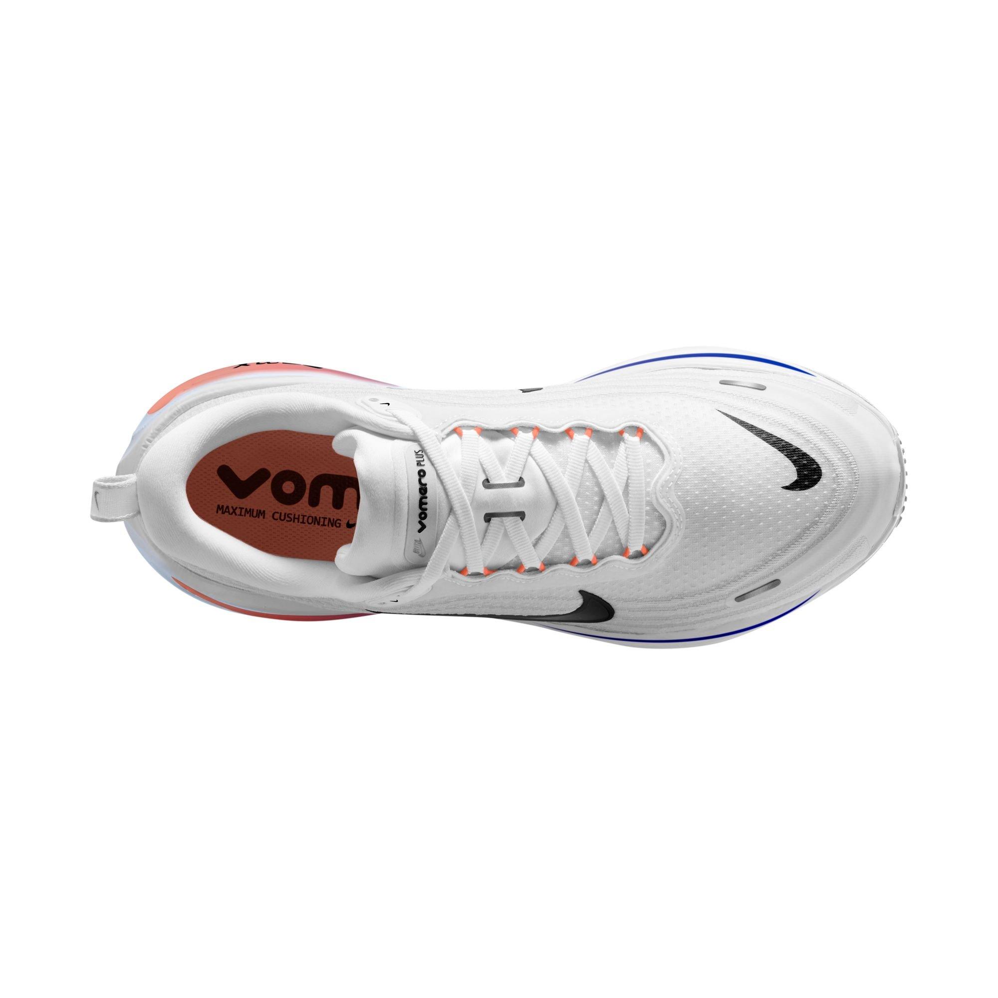 Nike Vomero Plus "White/Black/Atomic Pink/Racer Blue" Men's Road Running Shoe - WHITE/ORANGE Thumbnail View 8