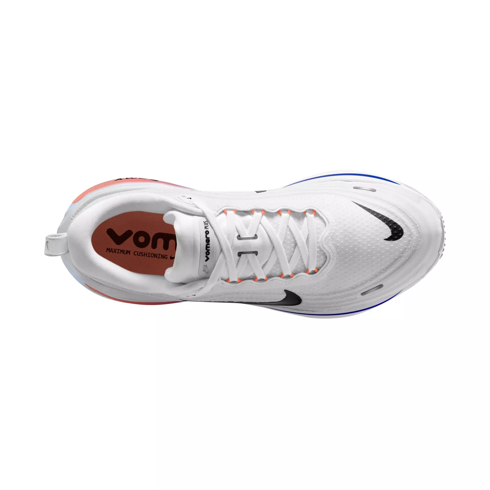 Nike Vomero Plus "White/Black/Atomic Pink/Racer Blue" Men's Road Running Shoe - WHITE/ORANGE
