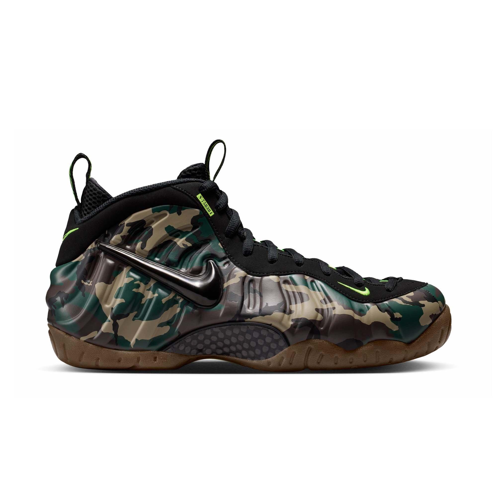 Nike Air Foamposite Pro Premium "Green Camo" Men's Shoe - BLACK/VOLTAGE GREEN/GUM DARK BROWN