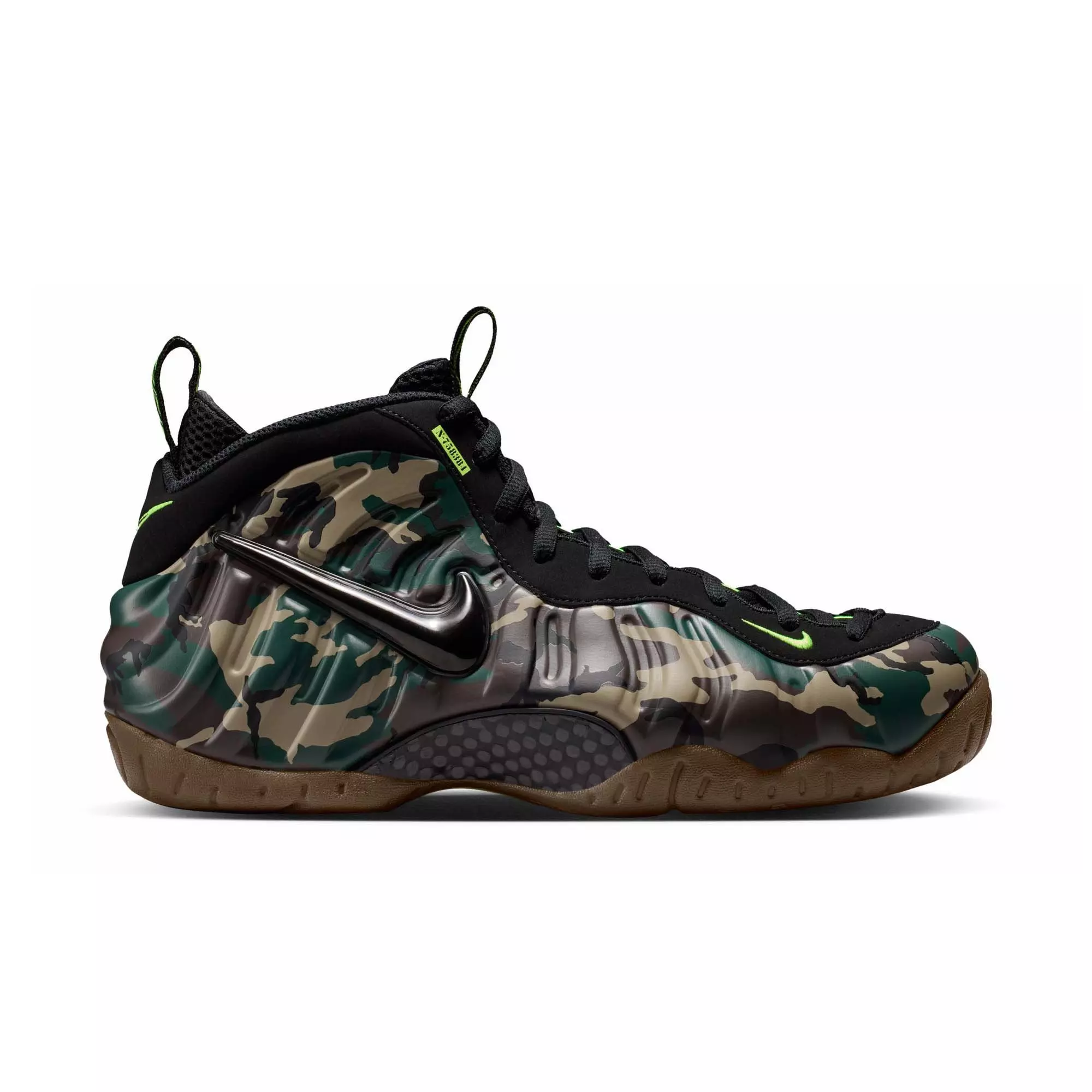 Nike Air Foamposite Pro Premium "Green Camo" Men's Shoe - BLACK/VOLTAGE GREEN/GUM DARK BROWN