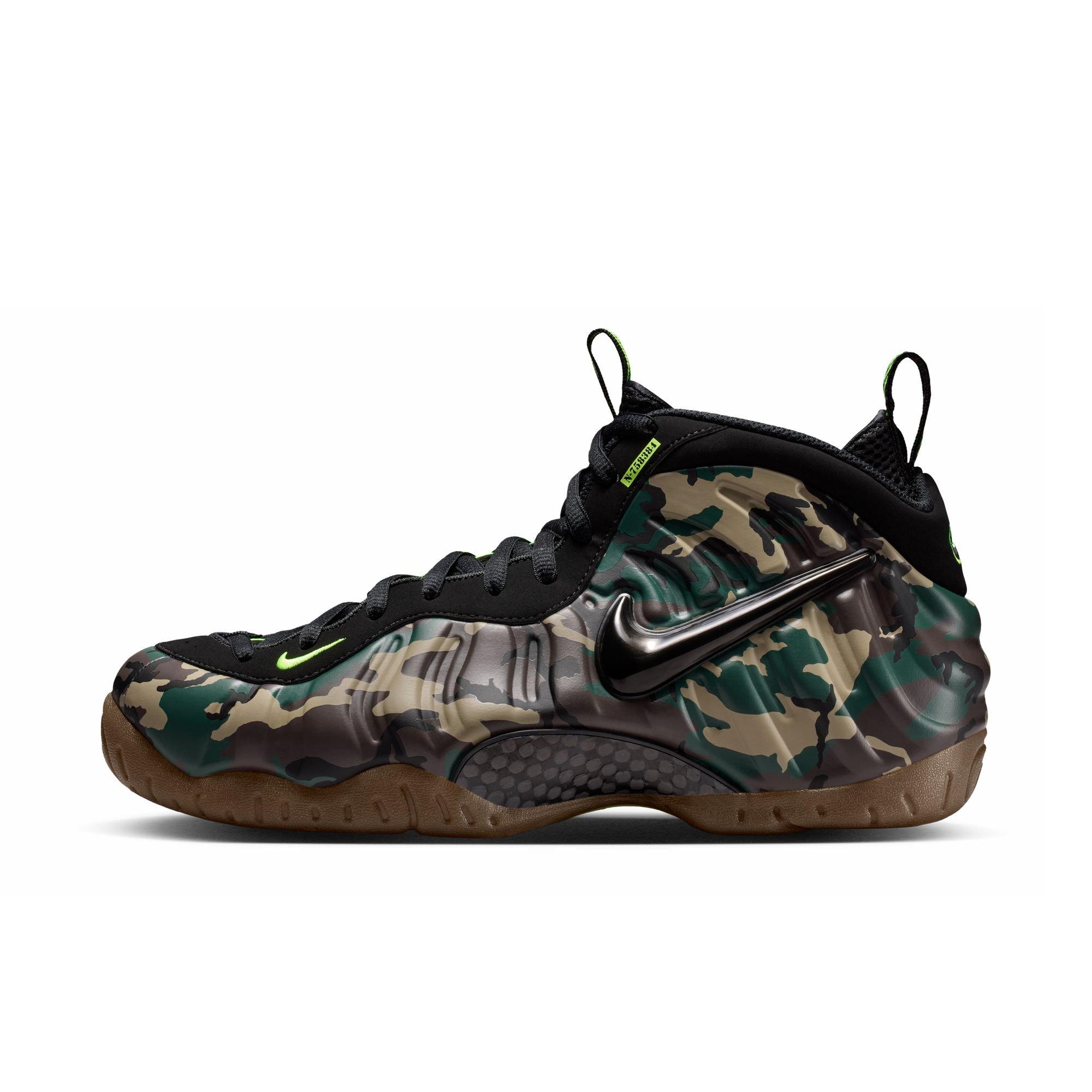 Nike Air Foamposite Pro Premium "Green Camo" Men's Shoe - BLACK/VOLTAGE GREEN/GUM DARK BROWN