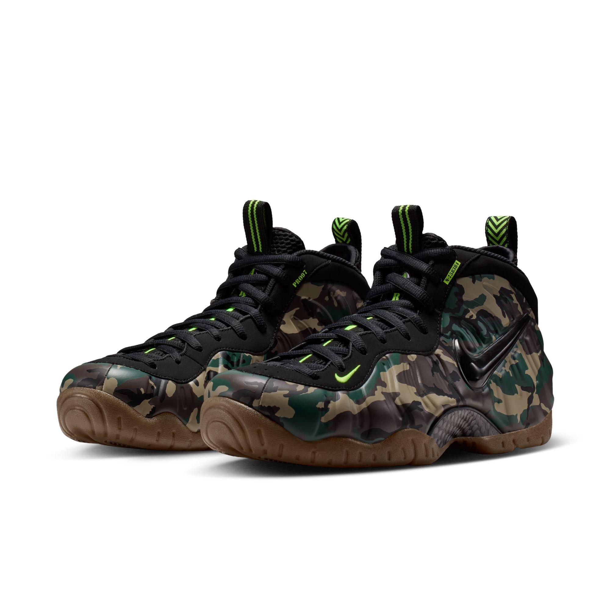Nike Air Foamposite Pro Premium "Green Camo" Men's Shoe - BLACK/VOLTAGE GREEN/GUM DARK BROWN