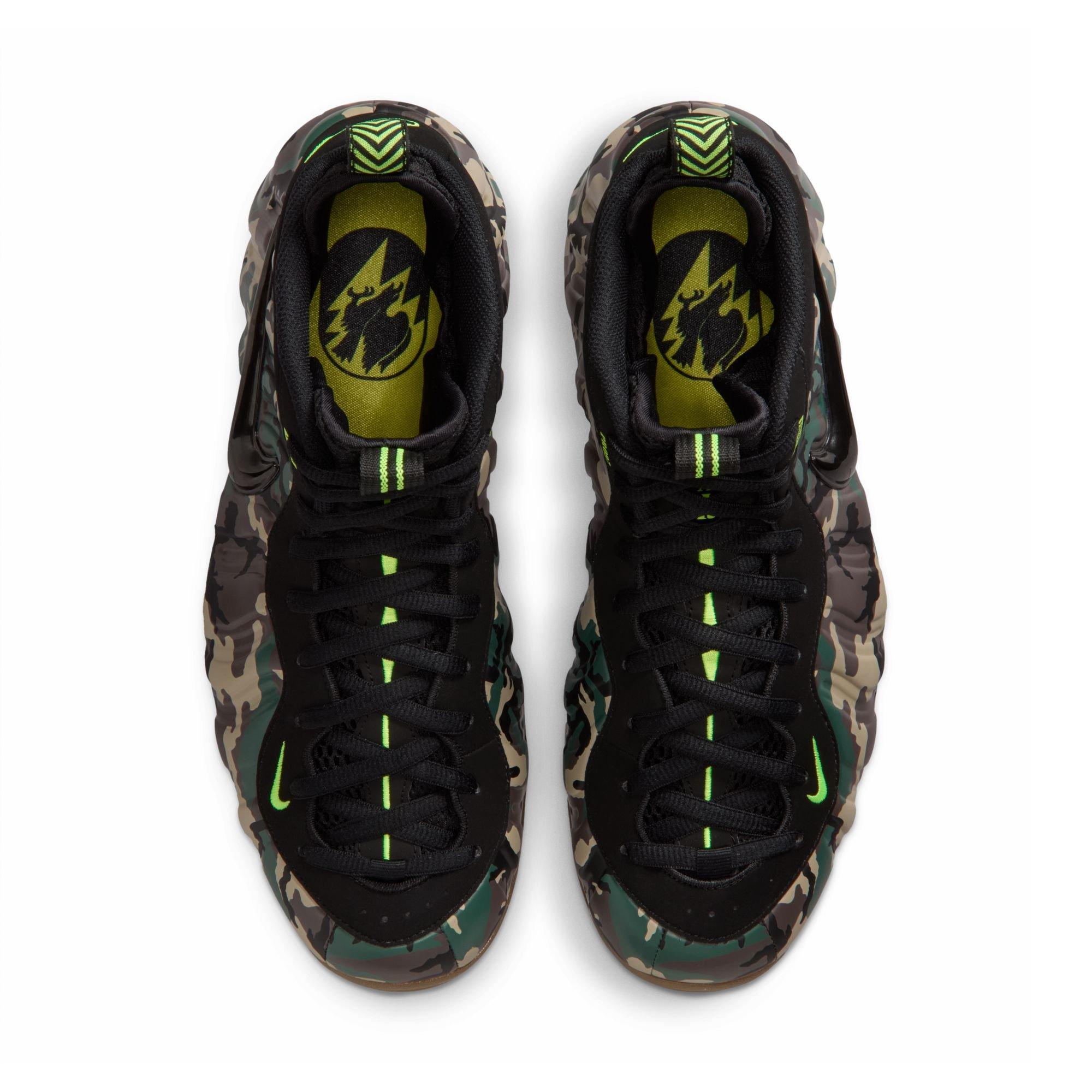 Nike Air Foamposite Pro Premium "Green Camo" Men's Shoe - BLACK/VOLTAGE GREEN/GUM DARK BROWN