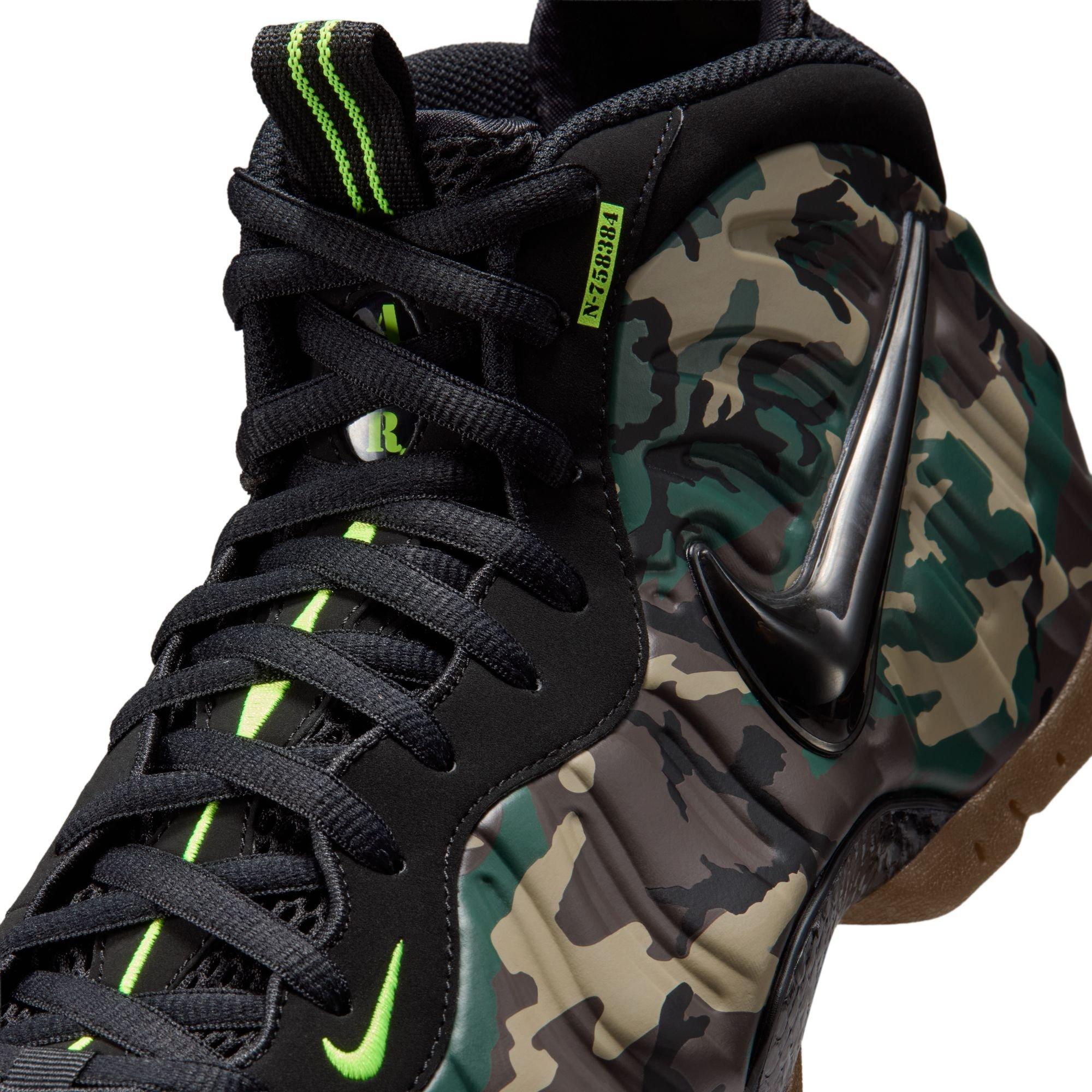Nike Air Foamposite Pro Premium "Green Camo" Men's Shoe - BLACK/VOLTAGE GREEN/GUM DARK BROWN