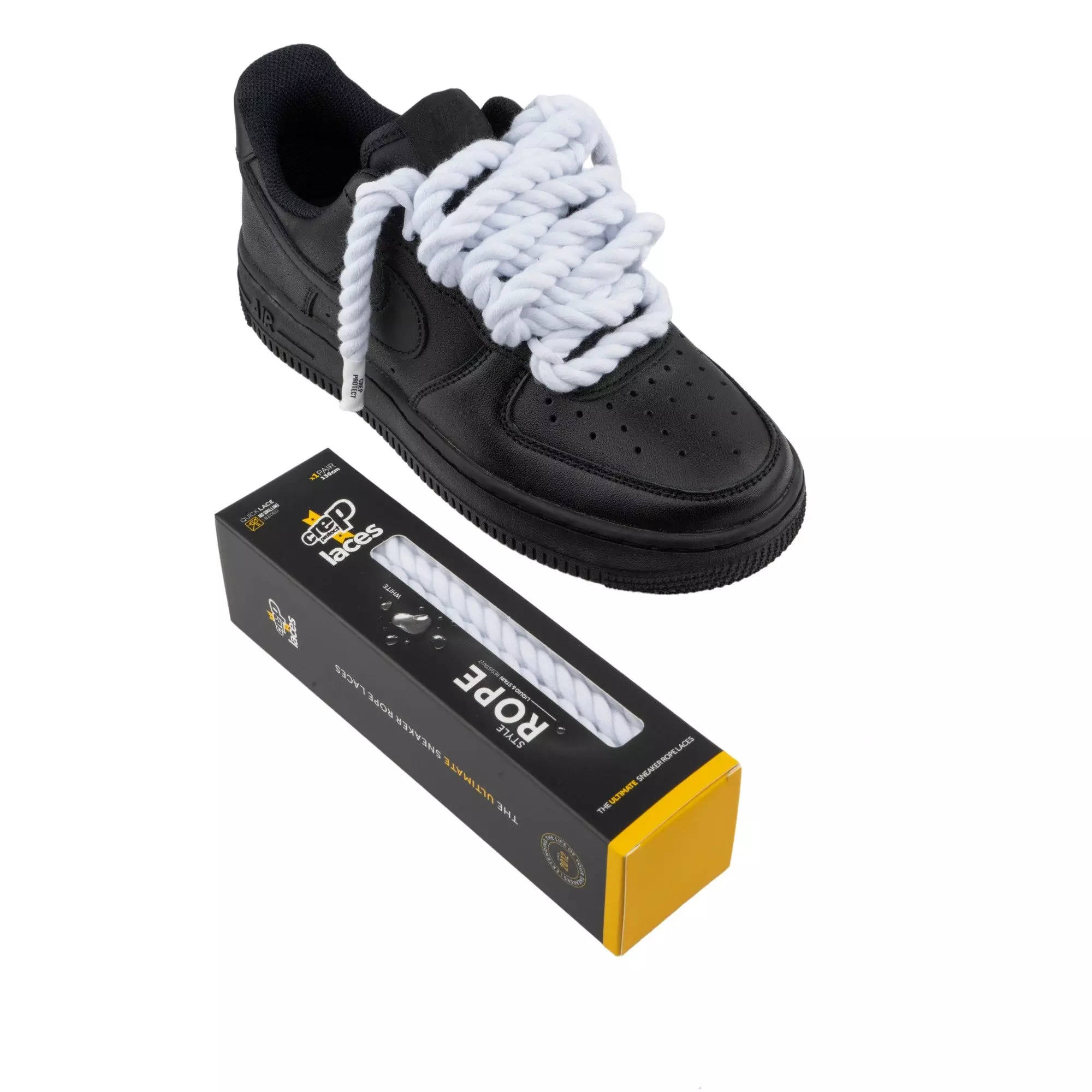 Crep Protect Fuzzy Shoe Laces-White - WHITE
