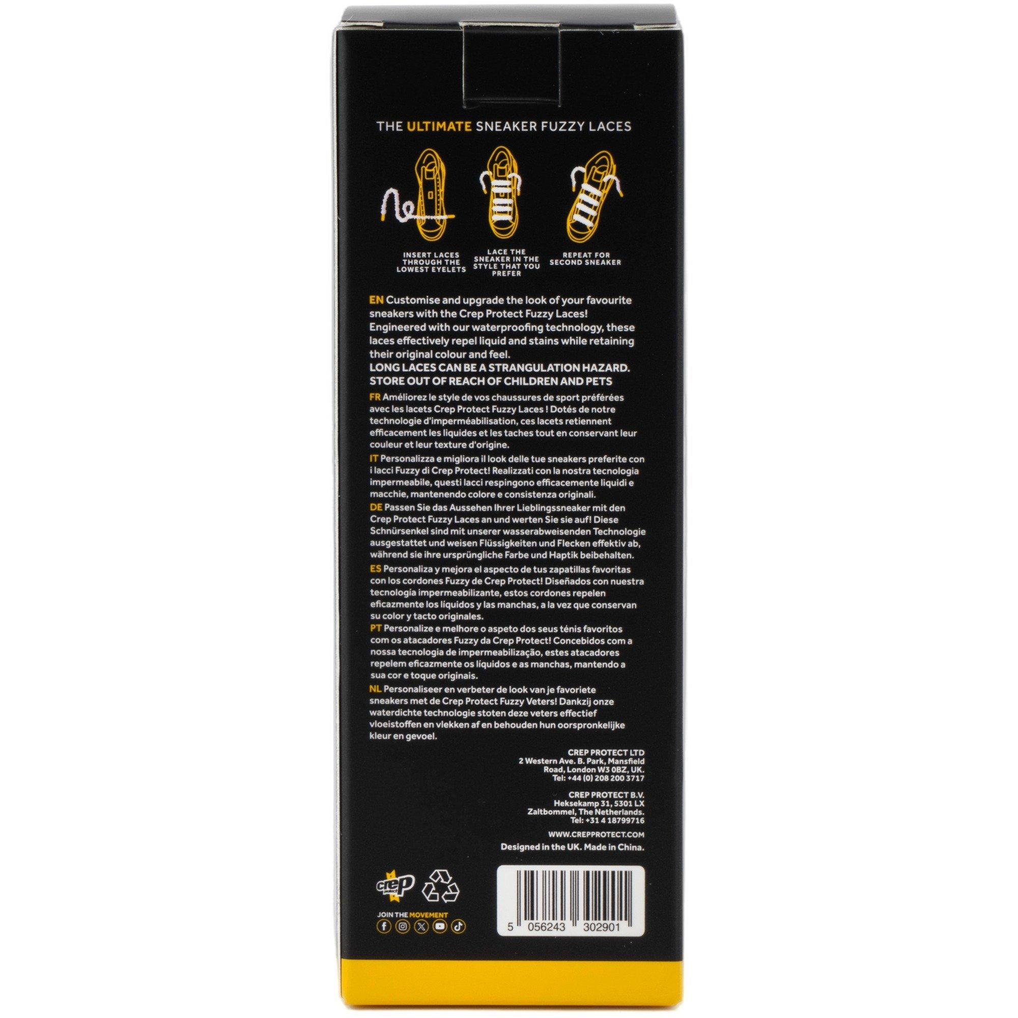 Crep Protect Fuzzy White Shoe Laces