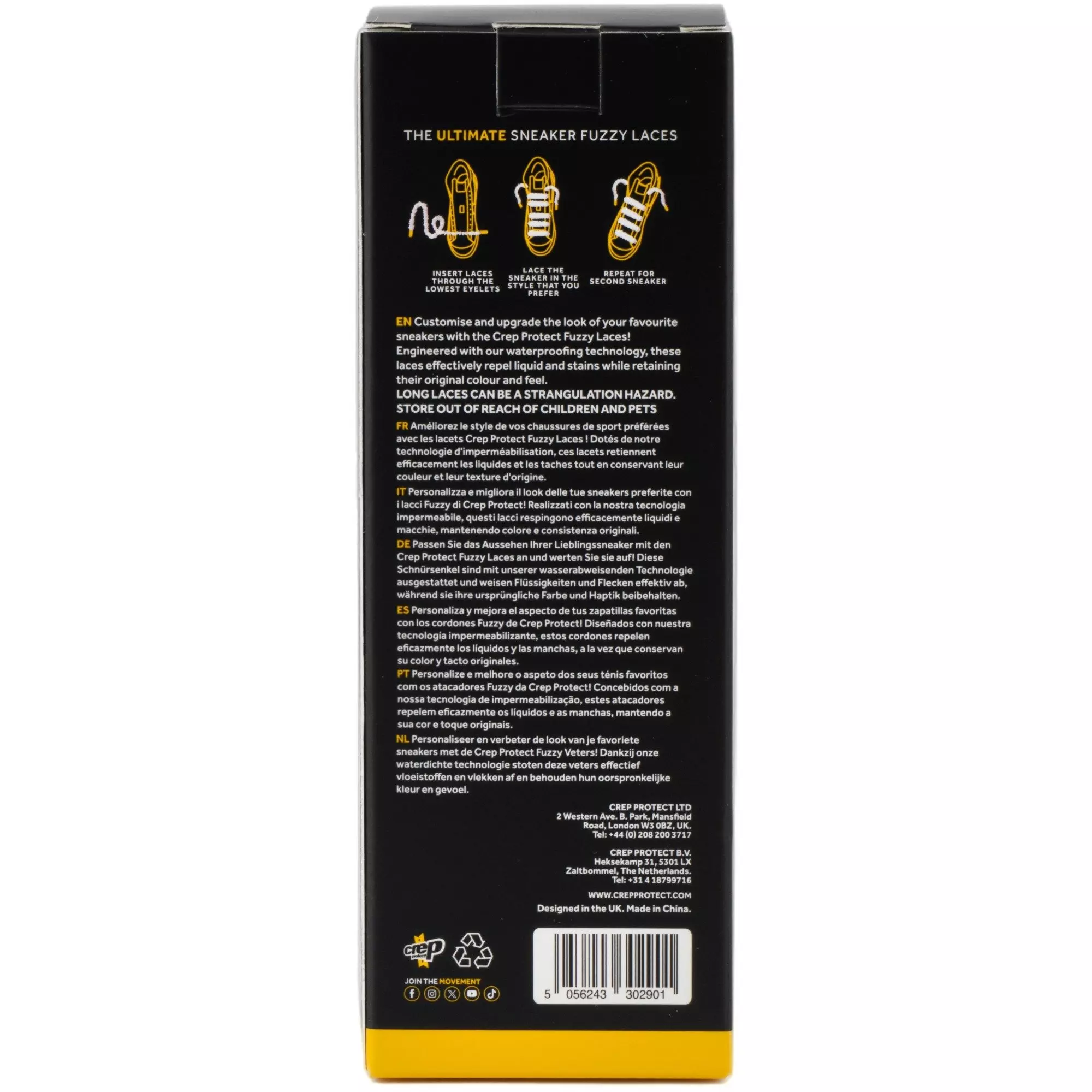 Crep Protect Fuzzy Shoe Laces-White - WHITE