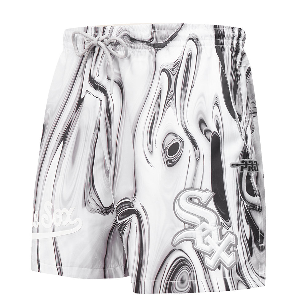 Pro Standard Chicago White Sox Met Silver Shorts-Silver - SILVER Thumbnail View 3