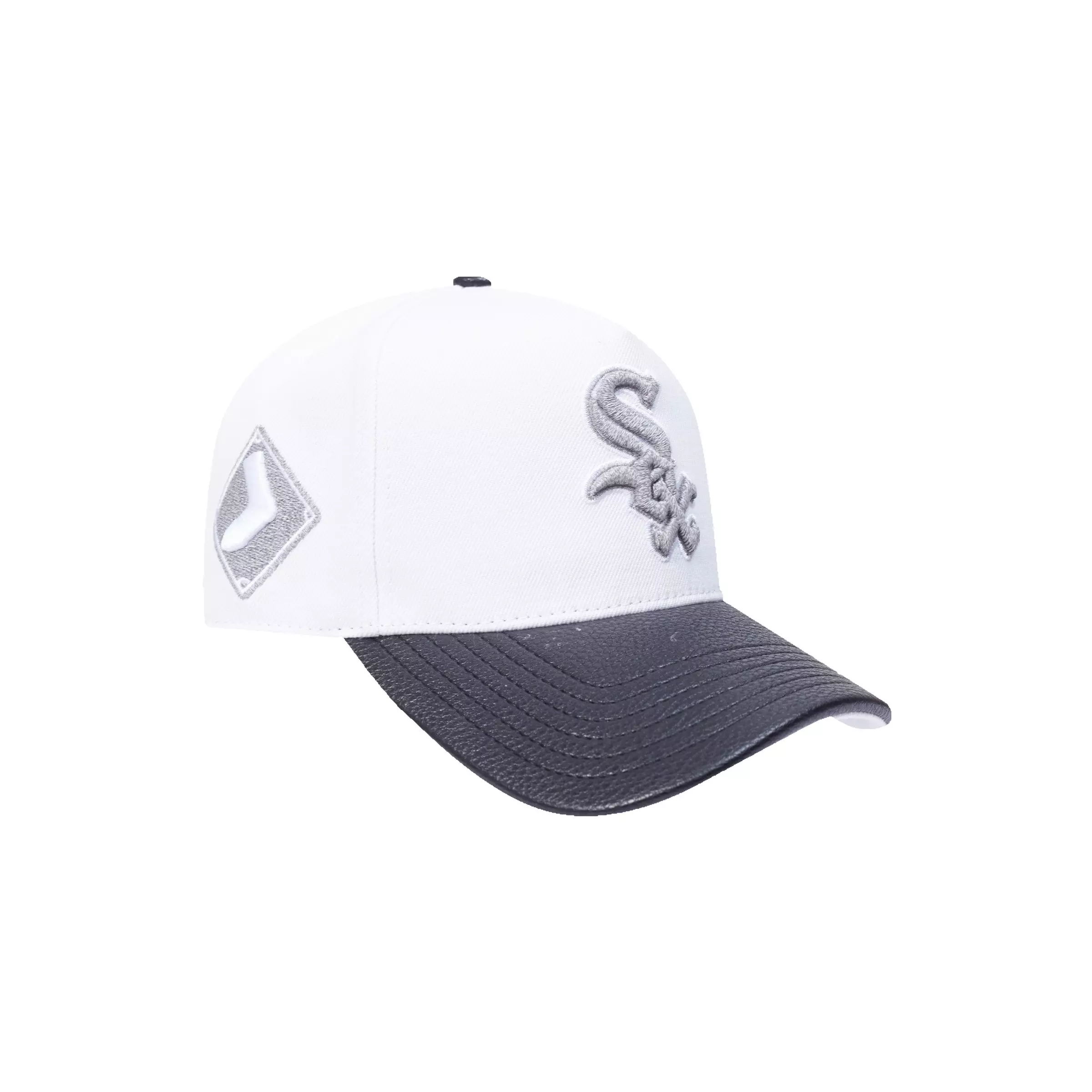 New Era Chicago White Sox Met Silver Snapback Hat-White - WHITE/BLACK