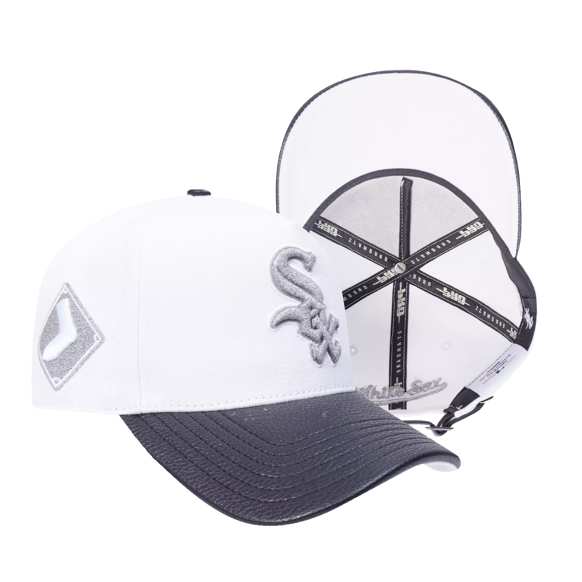 New Era Chicago White Sox Met Silver Snapback Hat-White - WHITE/BLACK