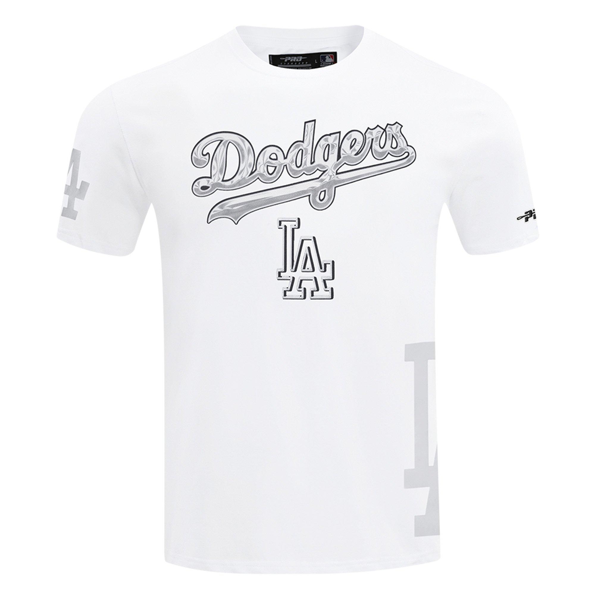 Pro Standard Los Angeles Dodgers Met Silver Tee - White - WHITE Thumbnail View 1