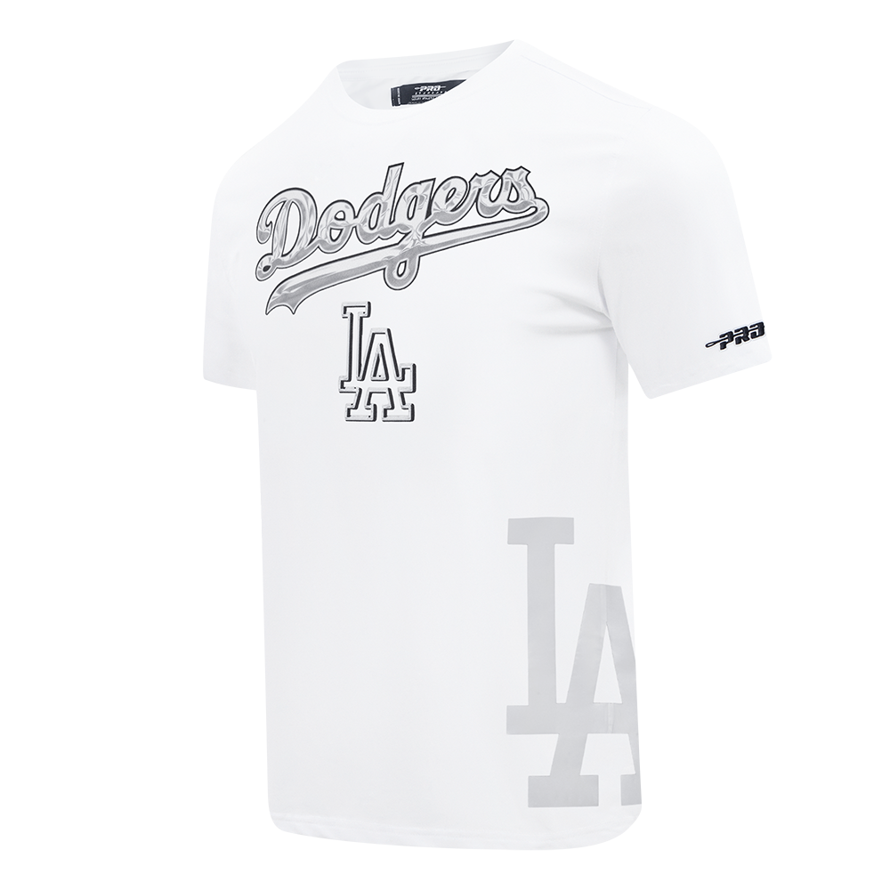 Pro Standard Los Angeles Dodgers Met Silver Tee - White - WHITE Thumbnail View 3