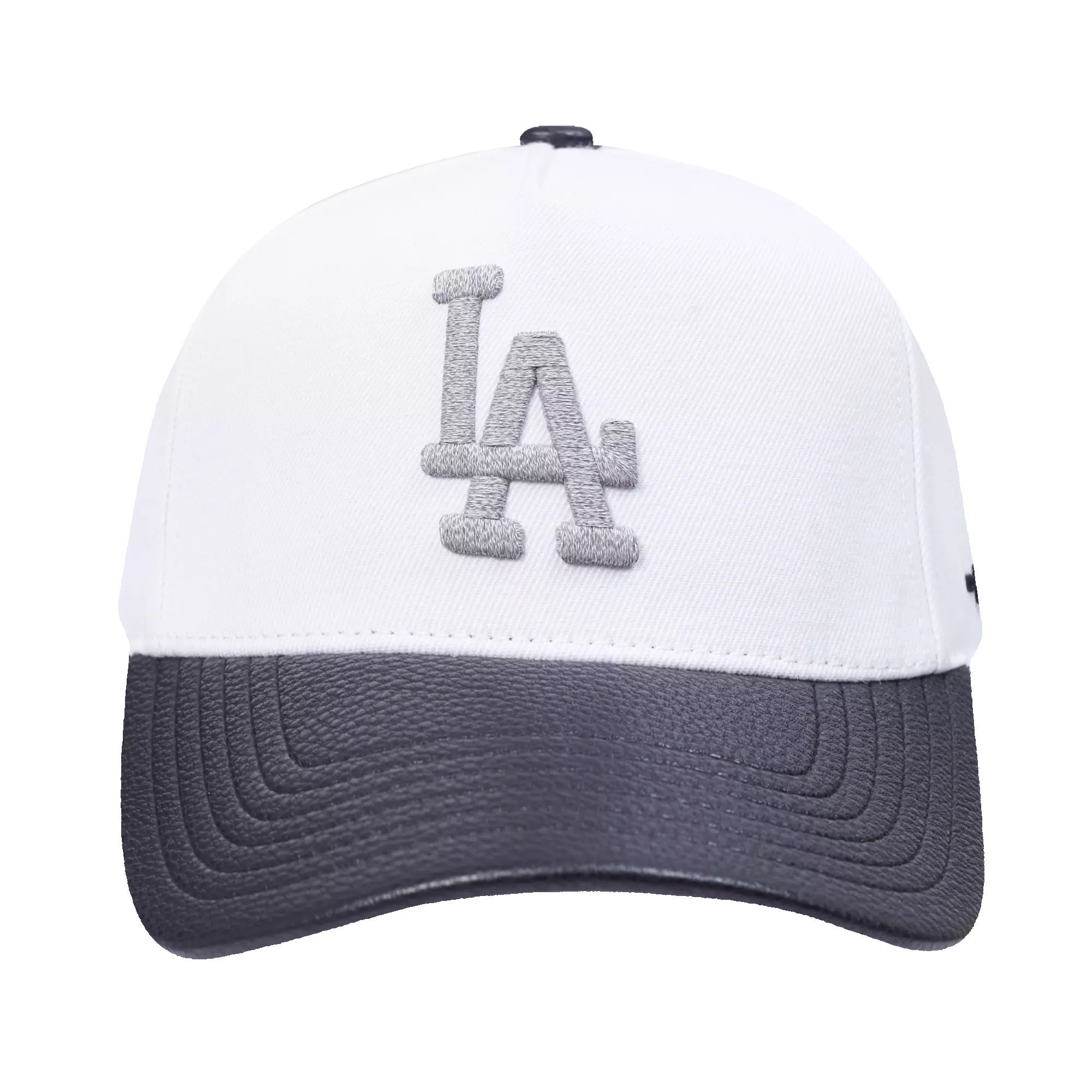 New Era Los Angeles Dodgers Met Silver Snapback Hat-White - WHITE/BLACK