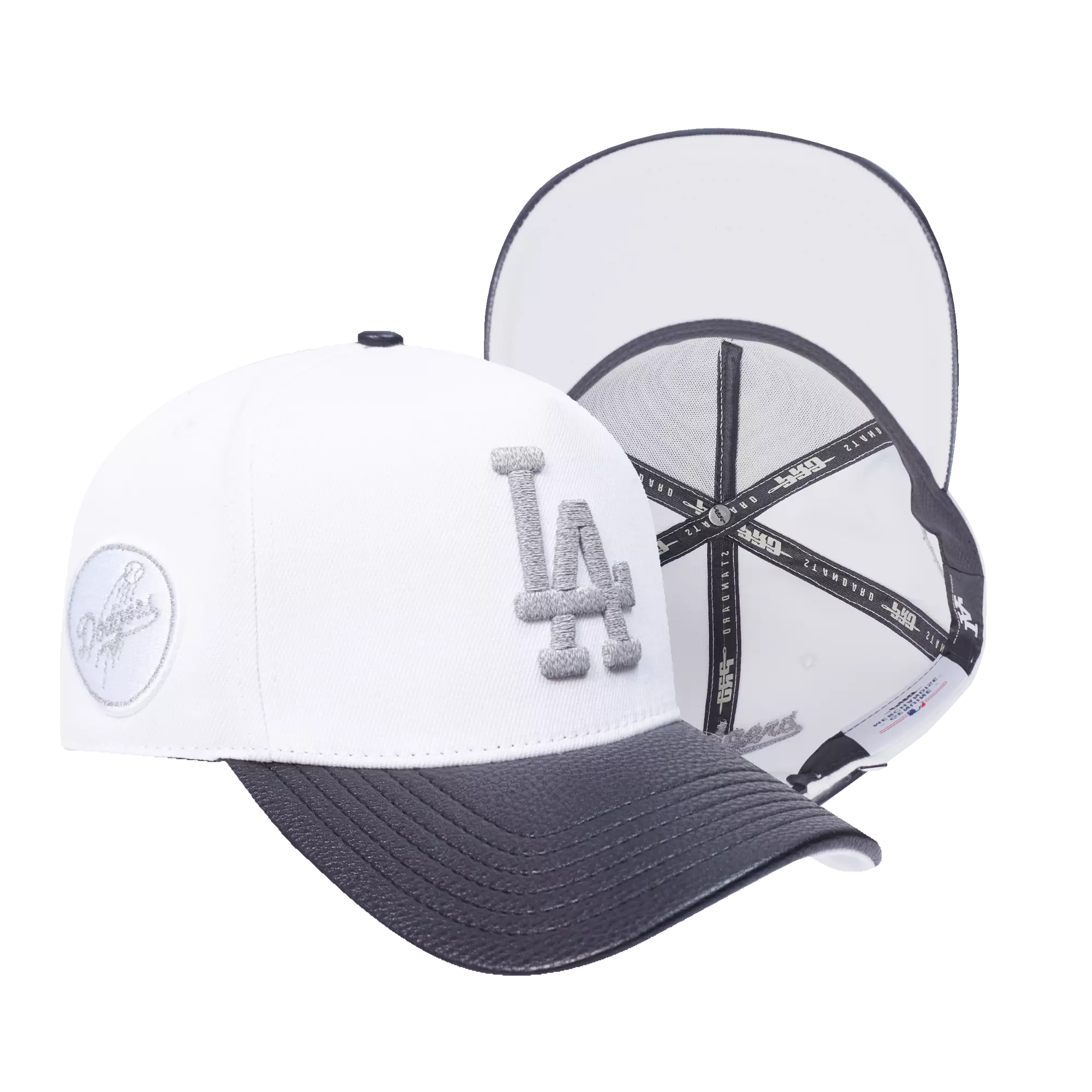 New Era Los Angeles Dodgers Met Silver Snapback Hat-White - WHITE/BLACK