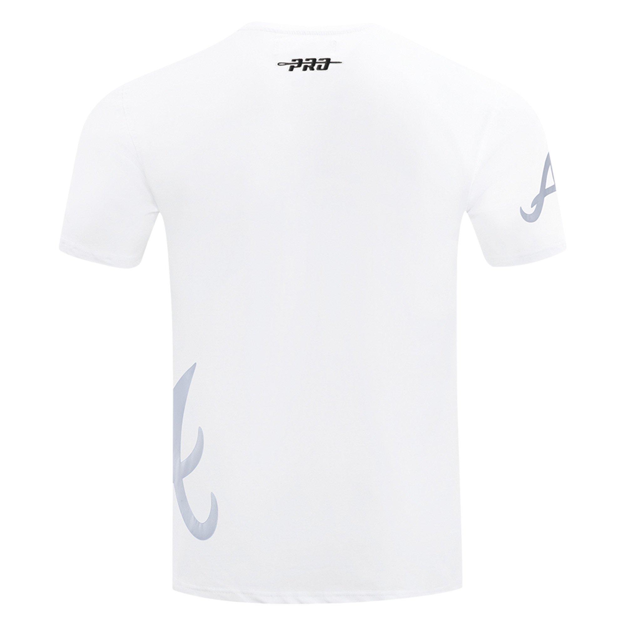 Pro Standard Atlanta Braves Met Silver Tee - White - WHITE Thumbnail View 2