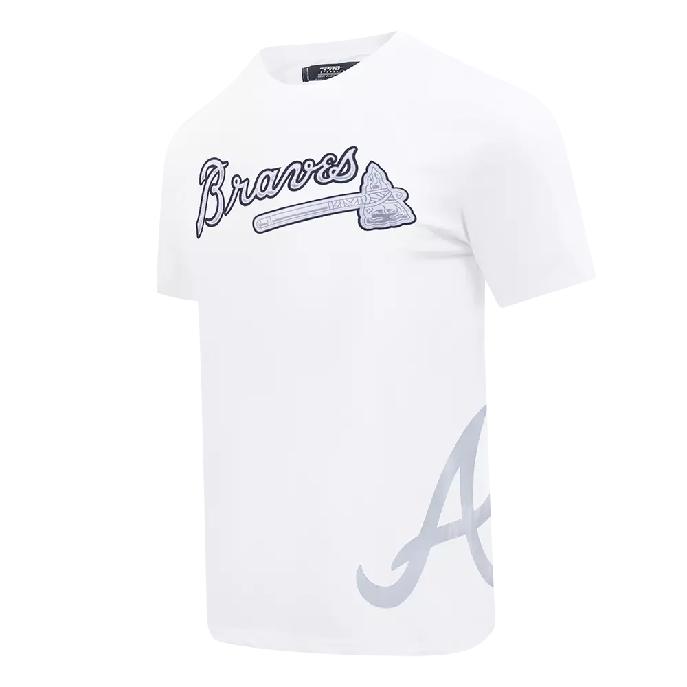 Pro Standard Atlanta Braves Met Silver Tee-White - WHITE