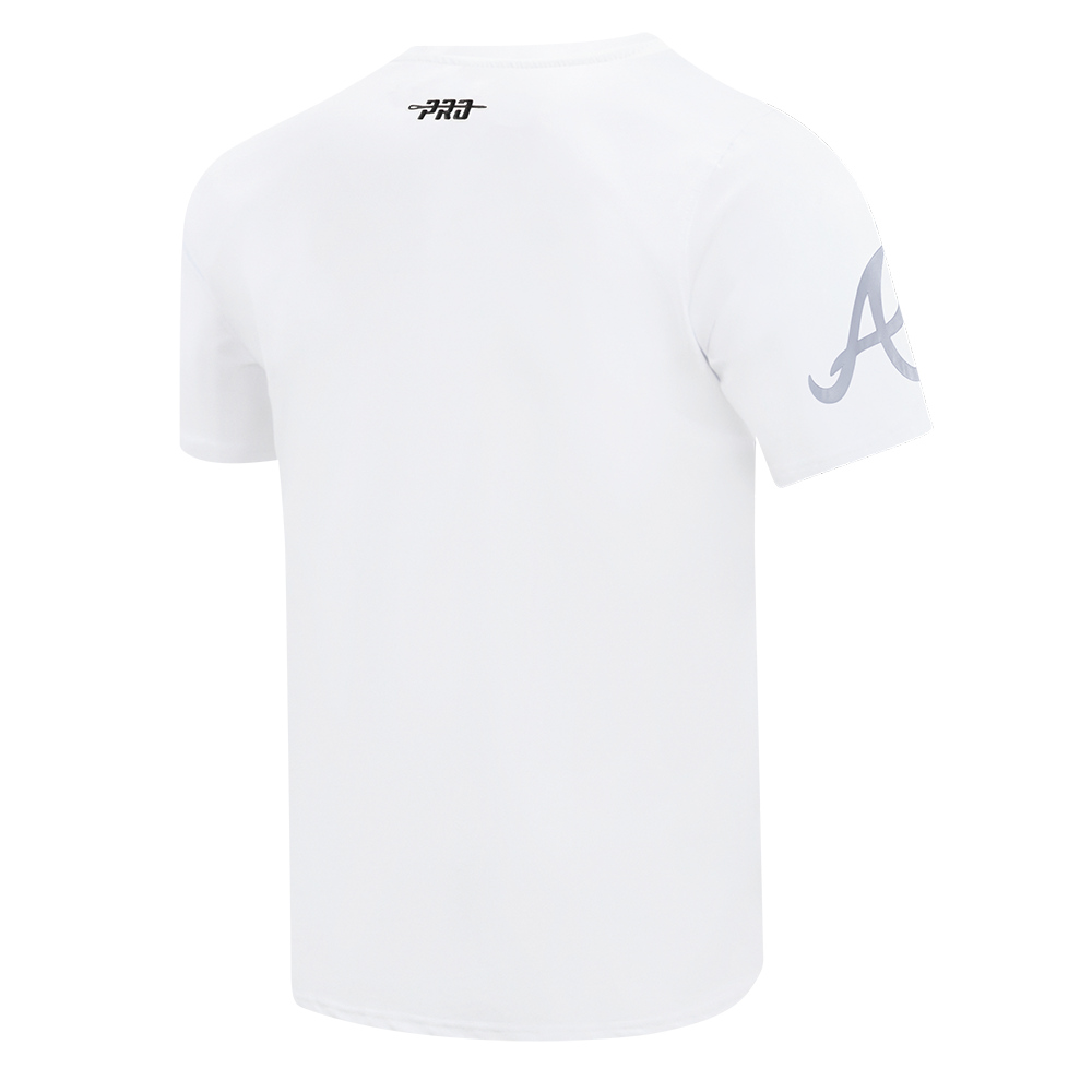 Pro Standard Atlanta Braves Met Silver Tee - White - WHITE Thumbnail View 4