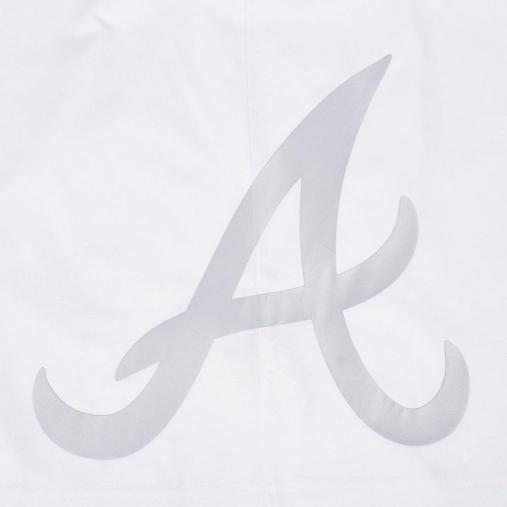 Pro Standard Atlanta Braves Met Silver Tee - White - WHITE Thumbnail View 6
