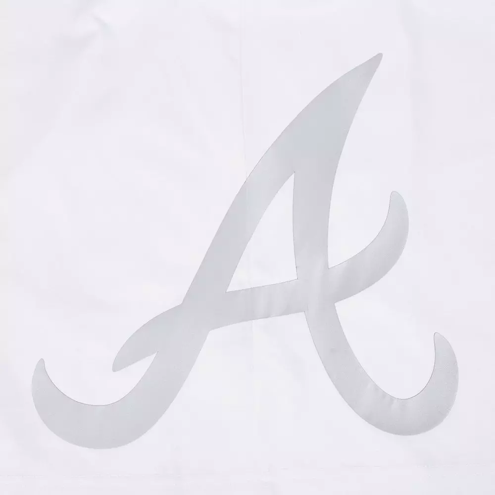 Pro Standard Atlanta Braves Met Silver Tee-White - WHITE