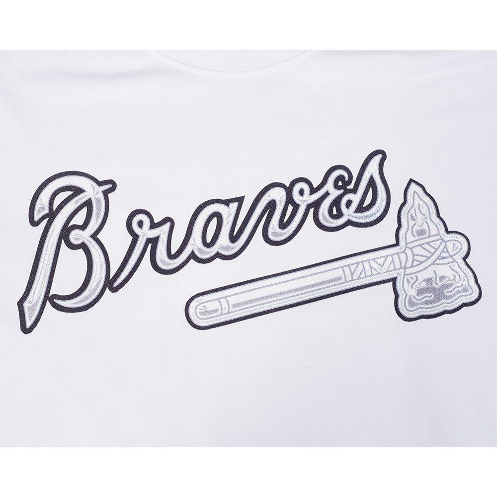 Pro Standard Atlanta Braves Met Silver Tee - White - WHITE Thumbnail View 7