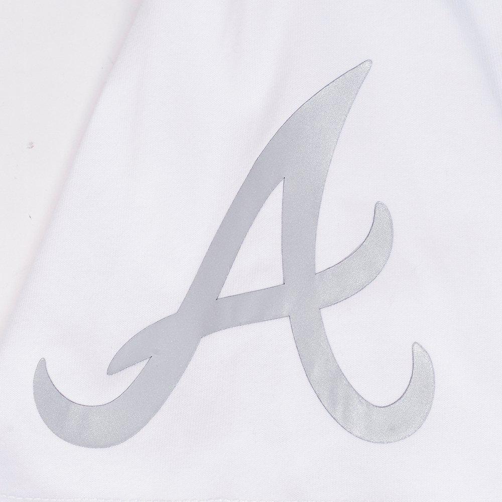 Pro Standard Atlanta Braves Met Silver Tee - White - WHITE Thumbnail View 5
