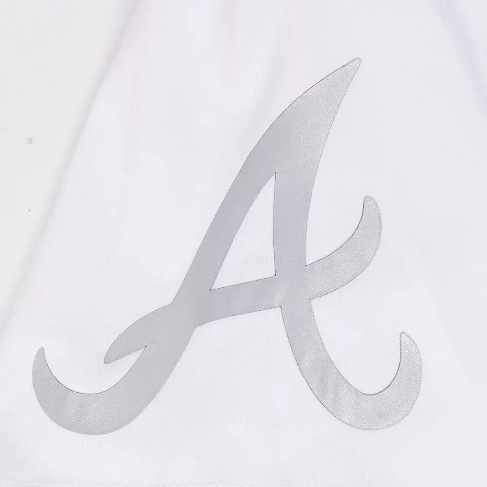 Pro Standard Atlanta Braves Met Silver Tee-White - WHITE
