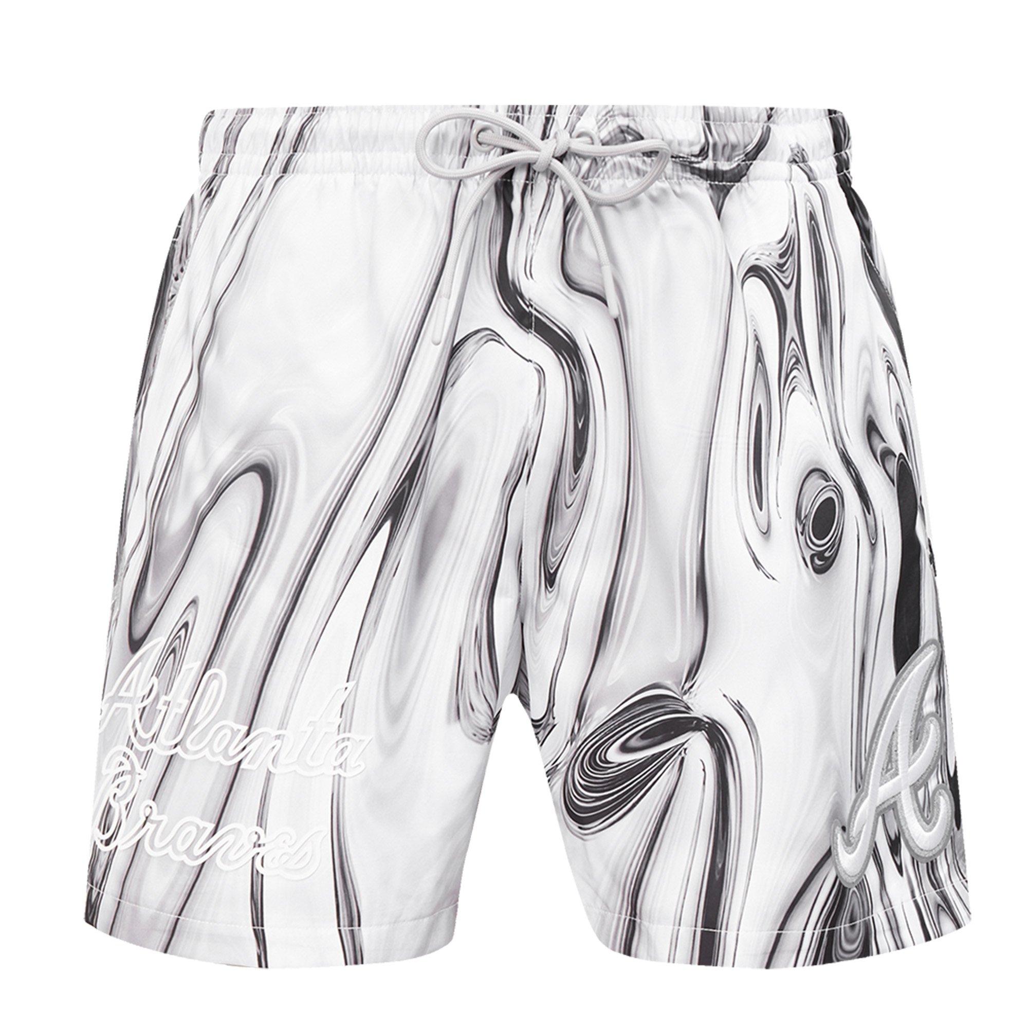 Pro Standard Atlanta Braves Met Silver Short Pants-Silver - SILVER Thumbnail View 1