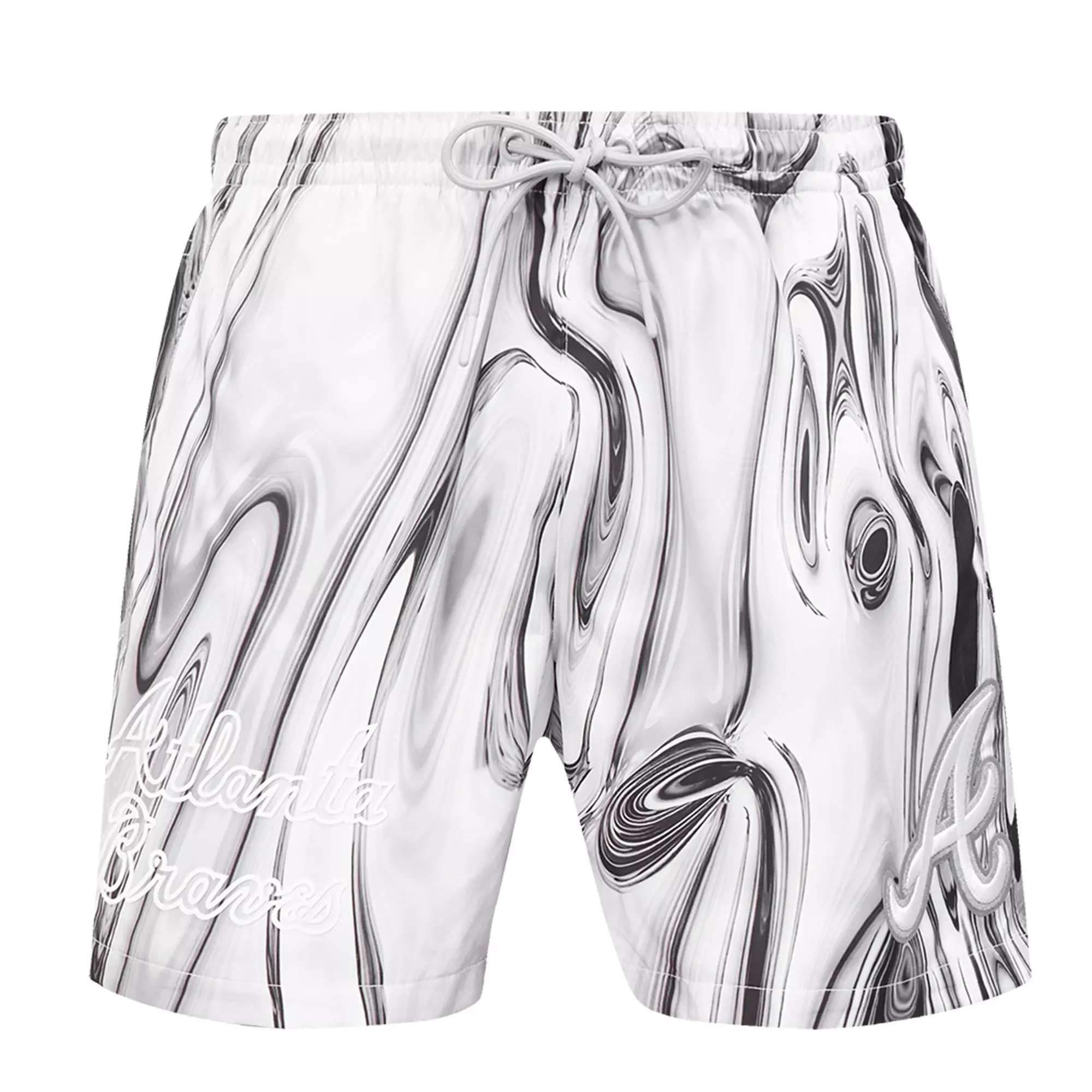 Pro Standard Atlanta Braves Met Silver Short Pants-Silver - SILVER