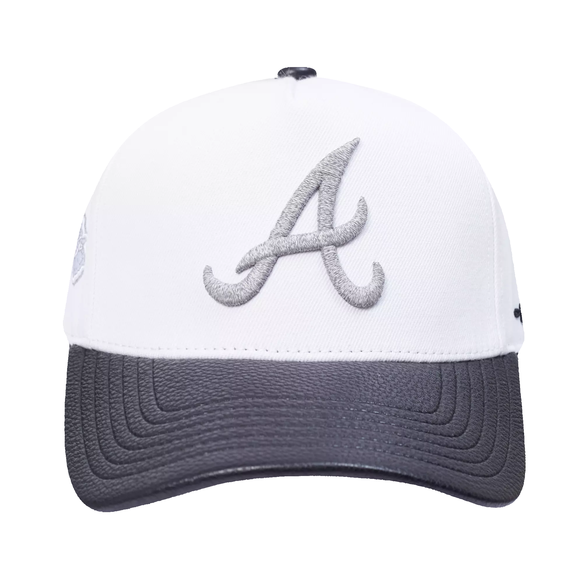 New Era Atlanta Braves Met Silver Snapback Hat-White - WHITE/BLACK