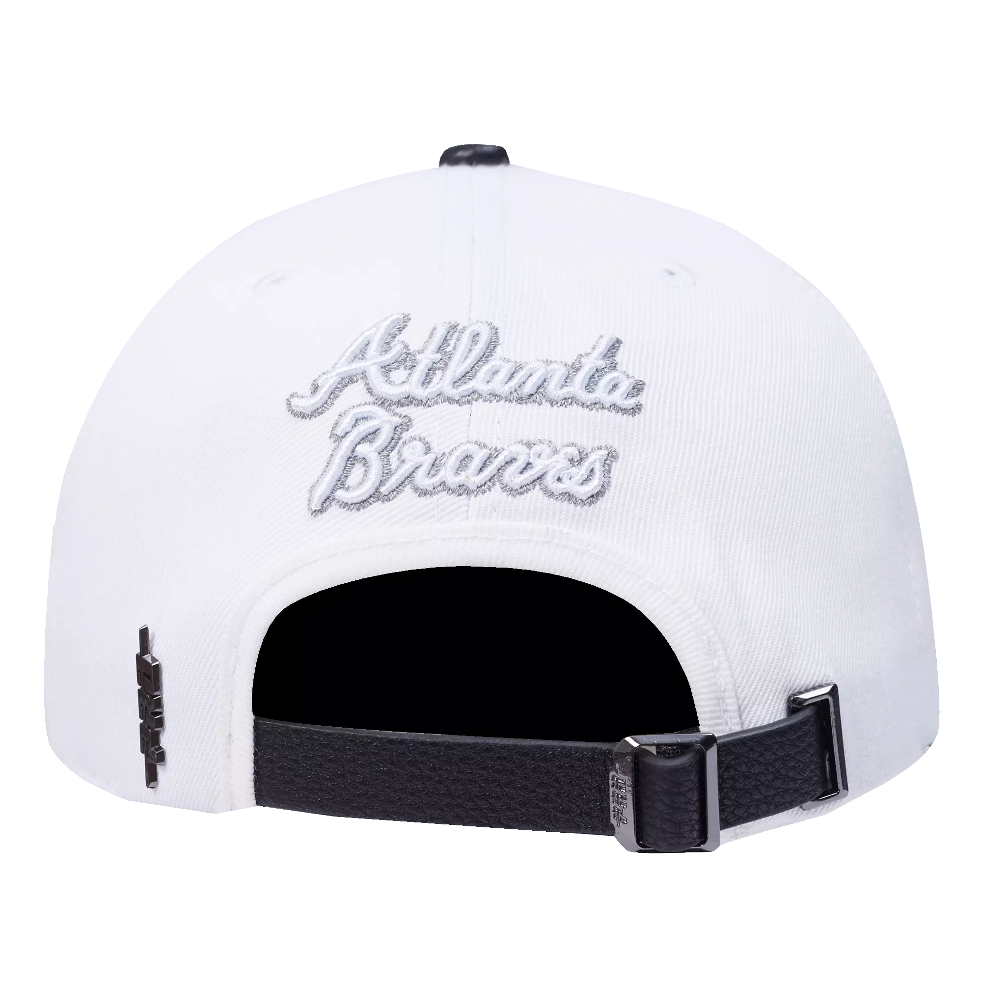 New Era Atlanta Braves Met Silver Snapback Hat-White - WHITE/BLACK