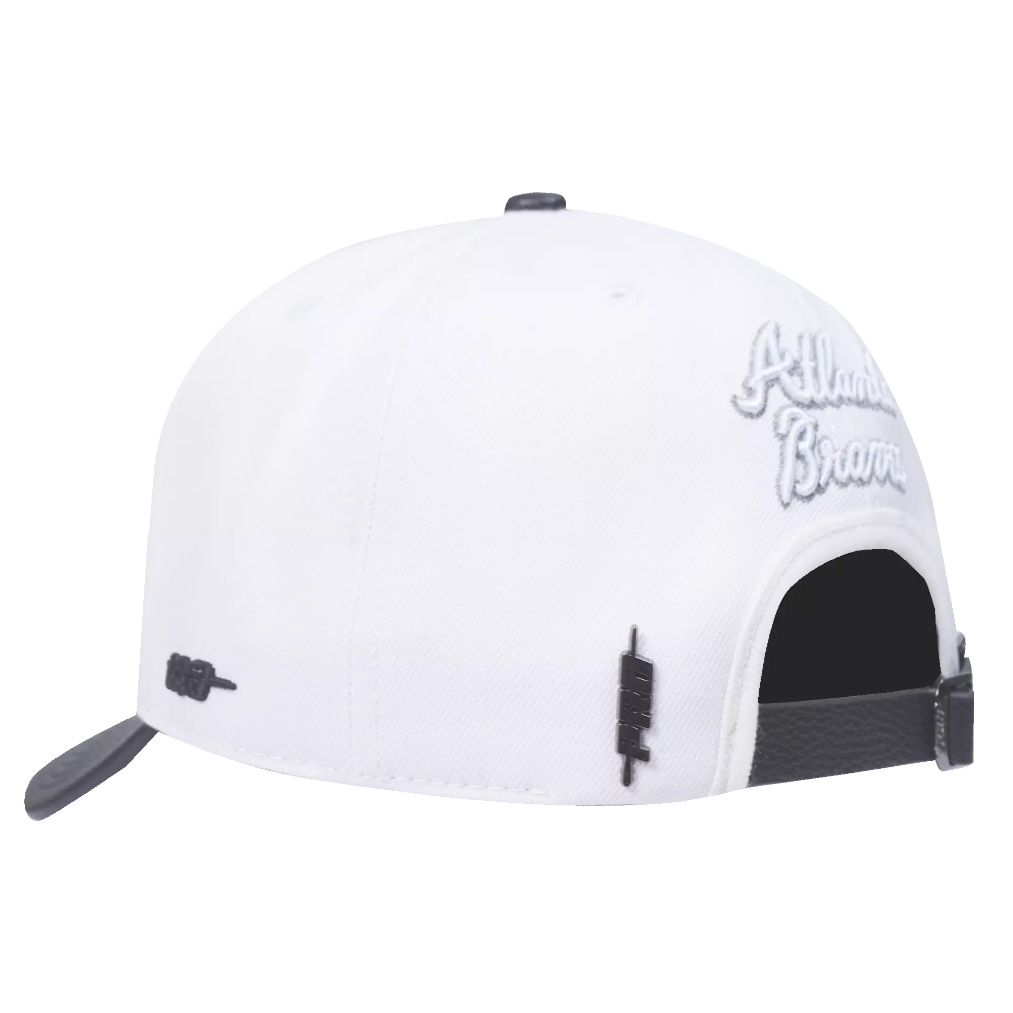 New Era Atlanta Braves Met Silver Snapback Hat-White - WHITE/BLACK