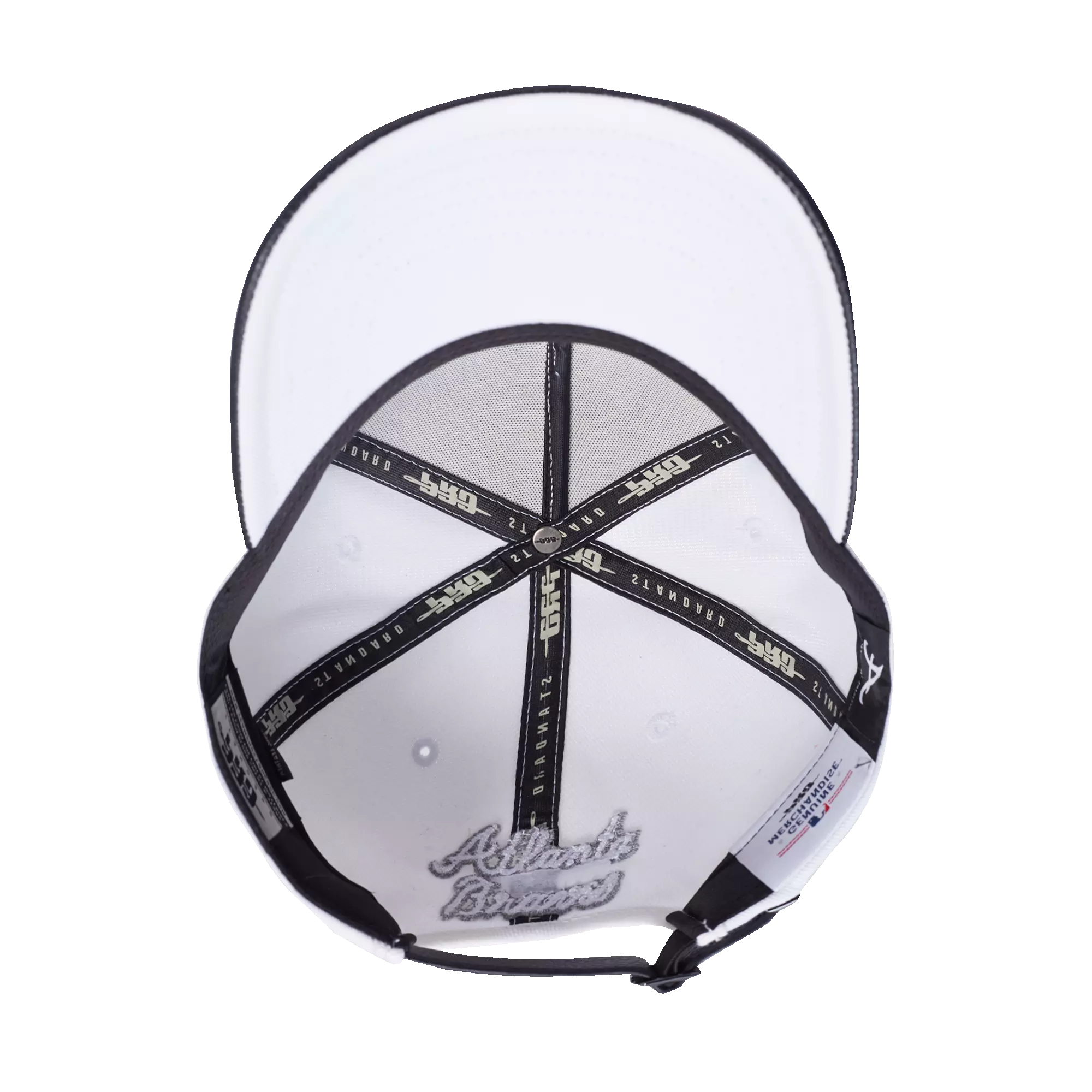 New Era Atlanta Braves Met Silver Snapback Hat-White - WHITE/BLACK