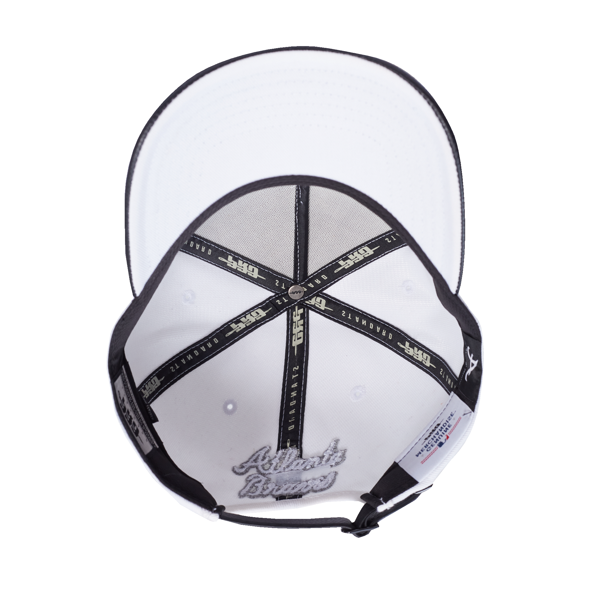 New Era Atlanta Braves Met Silver Snapback Hat-White - WHITE/BLACK