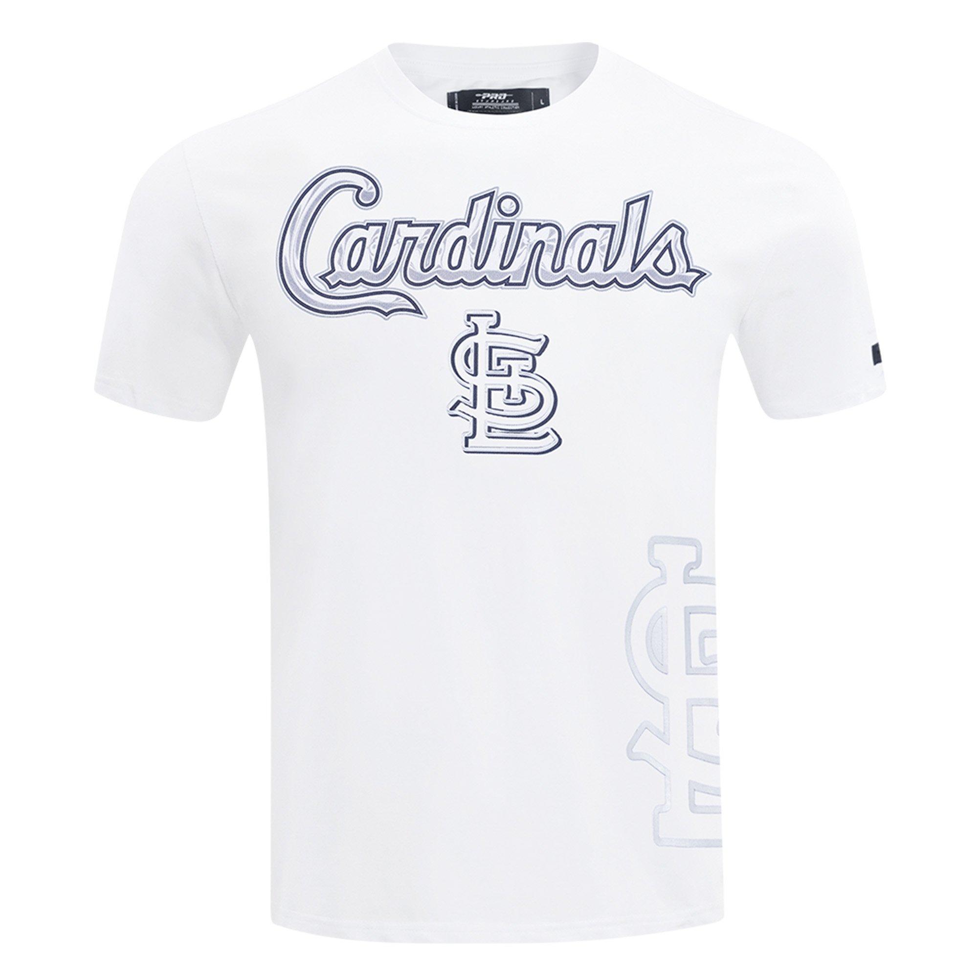 Pro Standard St. Louis Cardinals Met Silver Tee-White - WHITE Thumbnail View 1