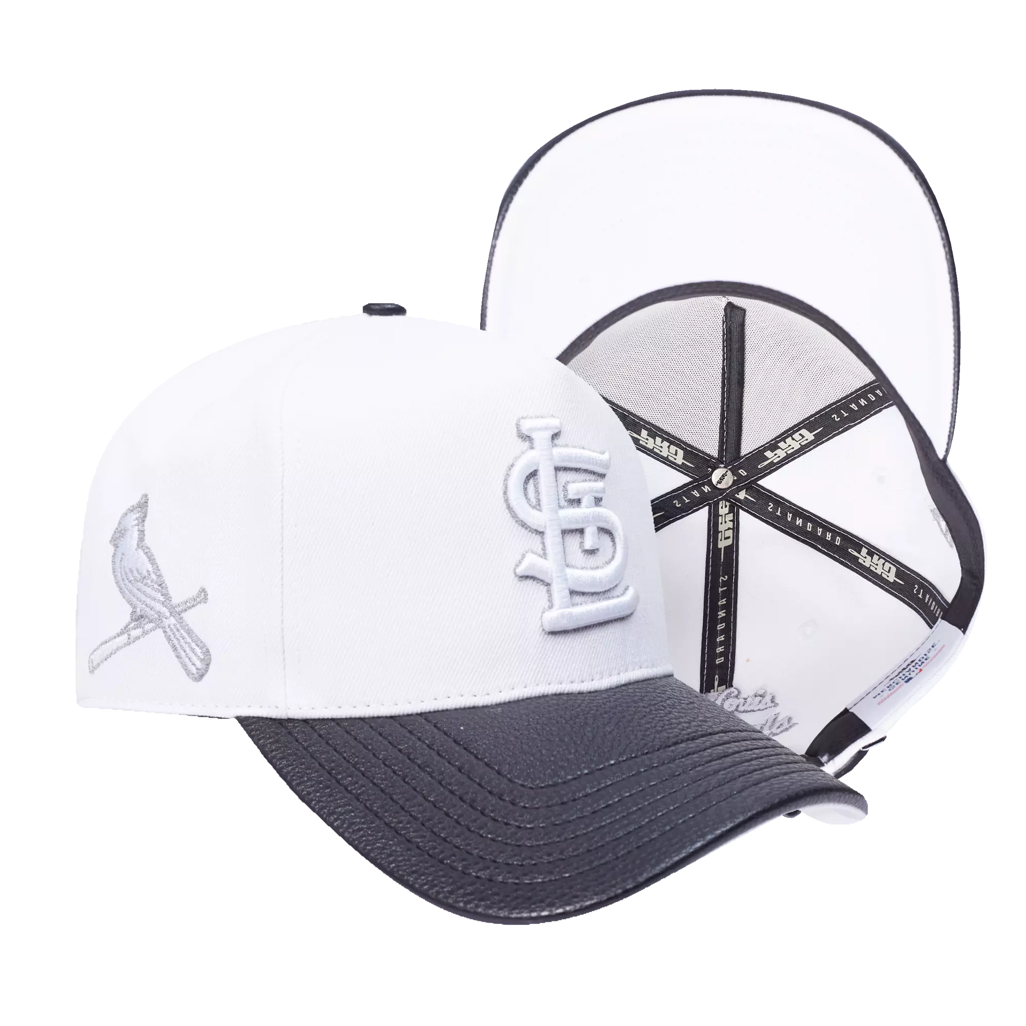 New Era St. Louis Cardinals Met Silver Snapback Hat-White - WHITE/BLACK