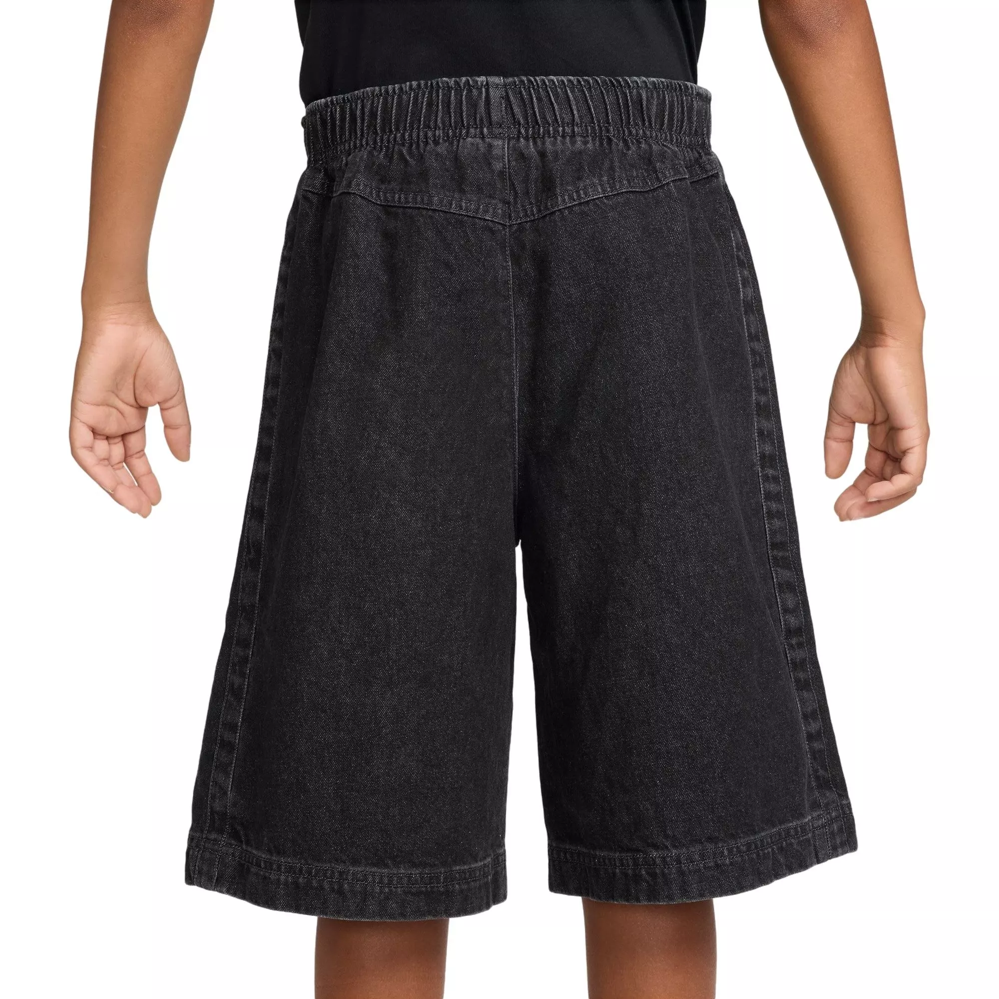Nike Big Kids' Sportswear Denim Shorts - GREY