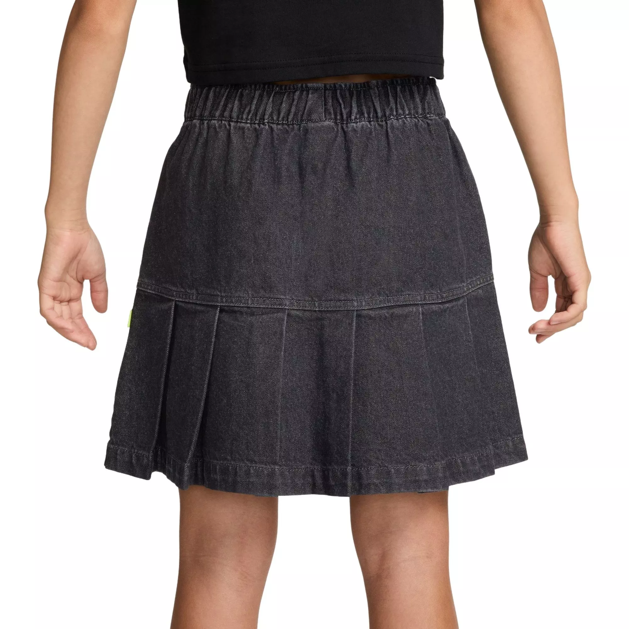Nike Big Girls' Sportswear Denim Pleated Skirt - GREY