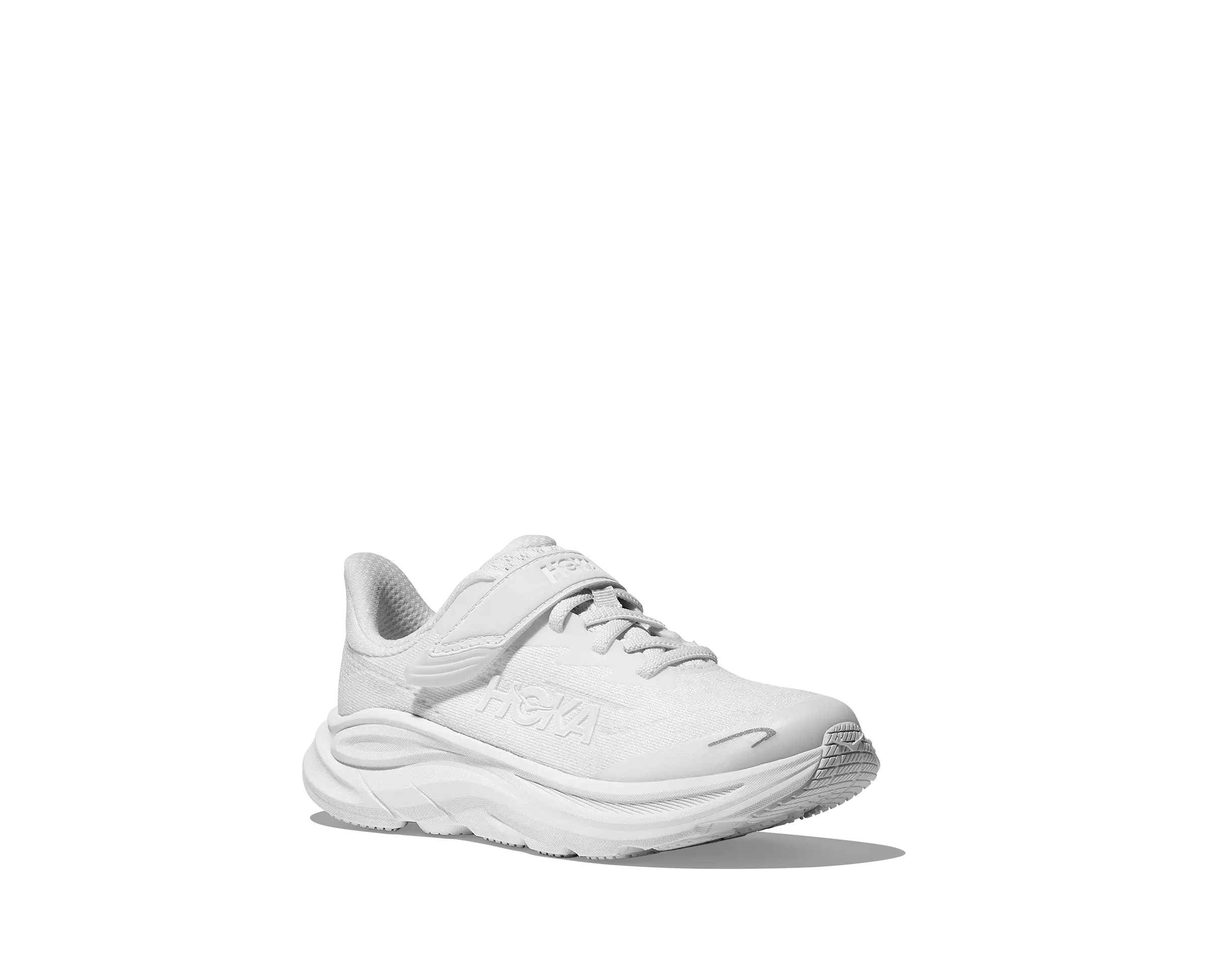 Hoka Clifton 10 "White/White" Preschool Boys' Running Shoe - WHITE