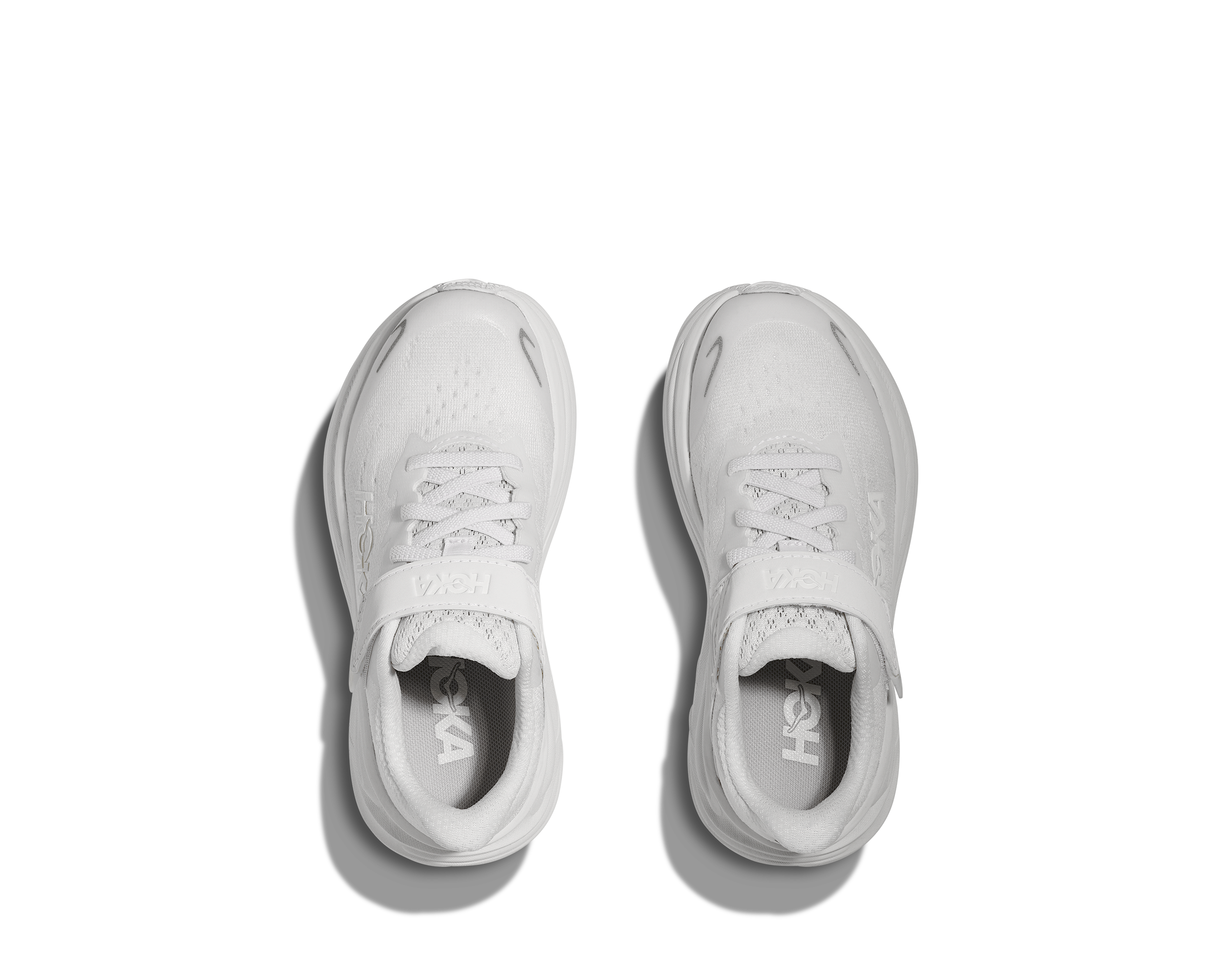 Hoka Clifton 10 "White/White" Preschool Boys' Running Shoe - WHITE Thumbnail View 5