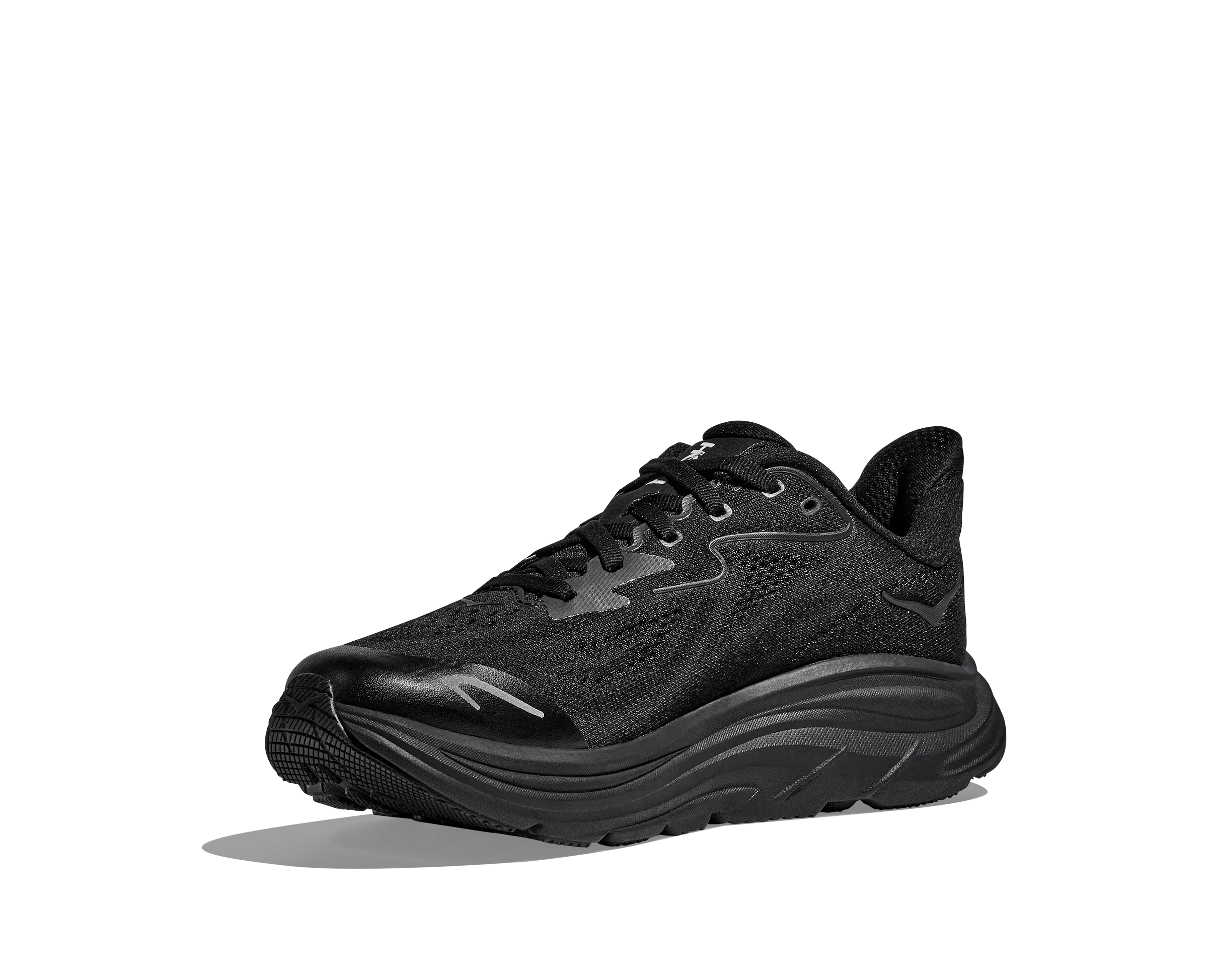 Hoka Clifton 10 "Black/Black" Grade School Boys' Running Shoe - BLACK