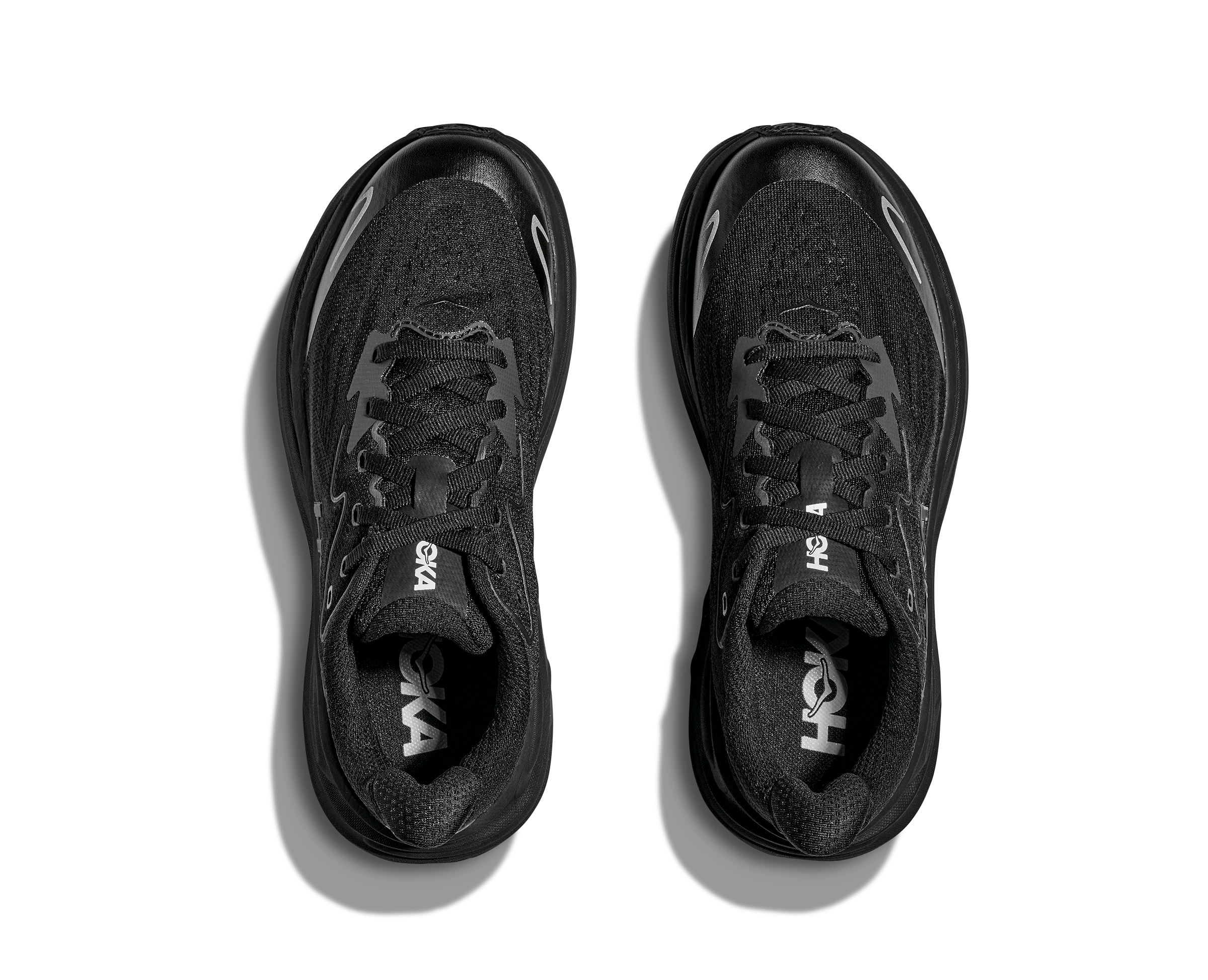 Hoka Clifton 10 "Black/Black" Grade School Boys' Running Shoe - BLACK Thumbnail View 6